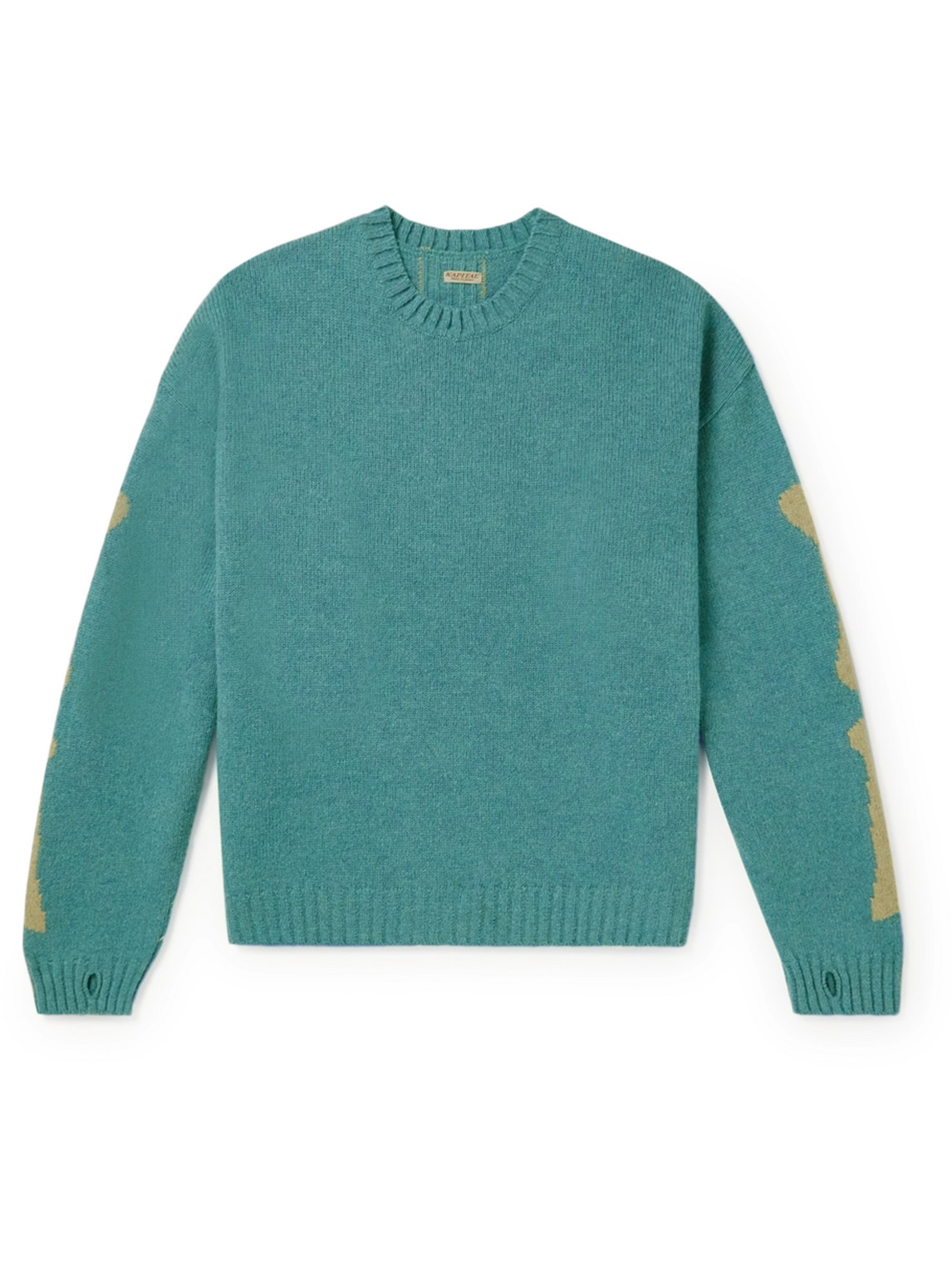 Kapital Intarsia Wool Jumper In Green