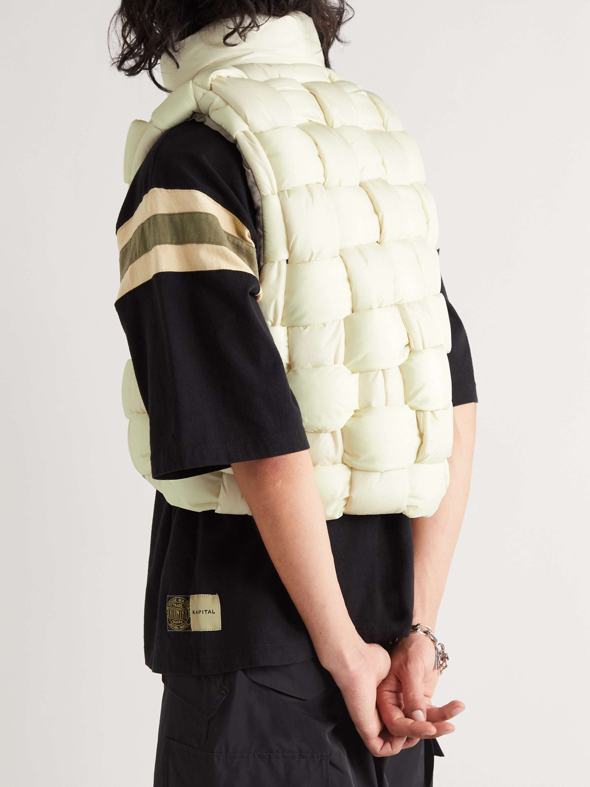 kapital reversible quilted padded shell gilet