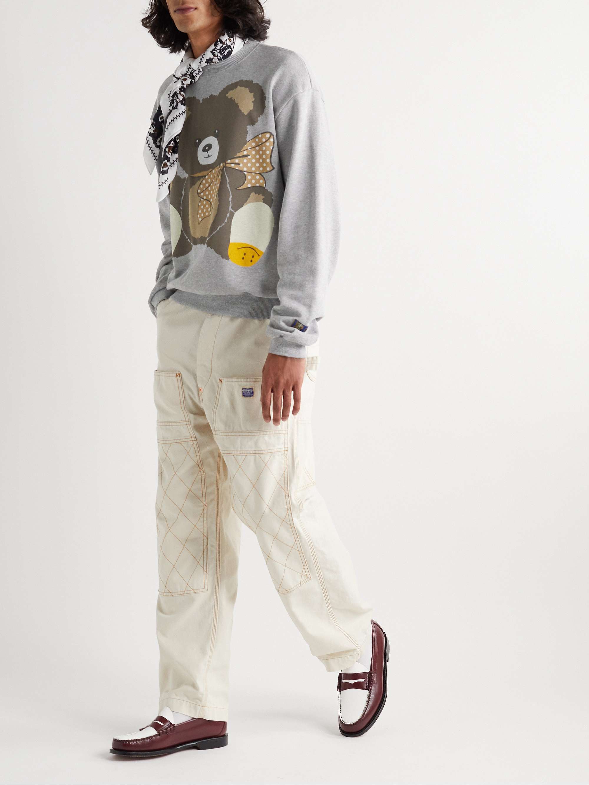 KAPITAL Printed Cotton-Jersey Sweatshirt