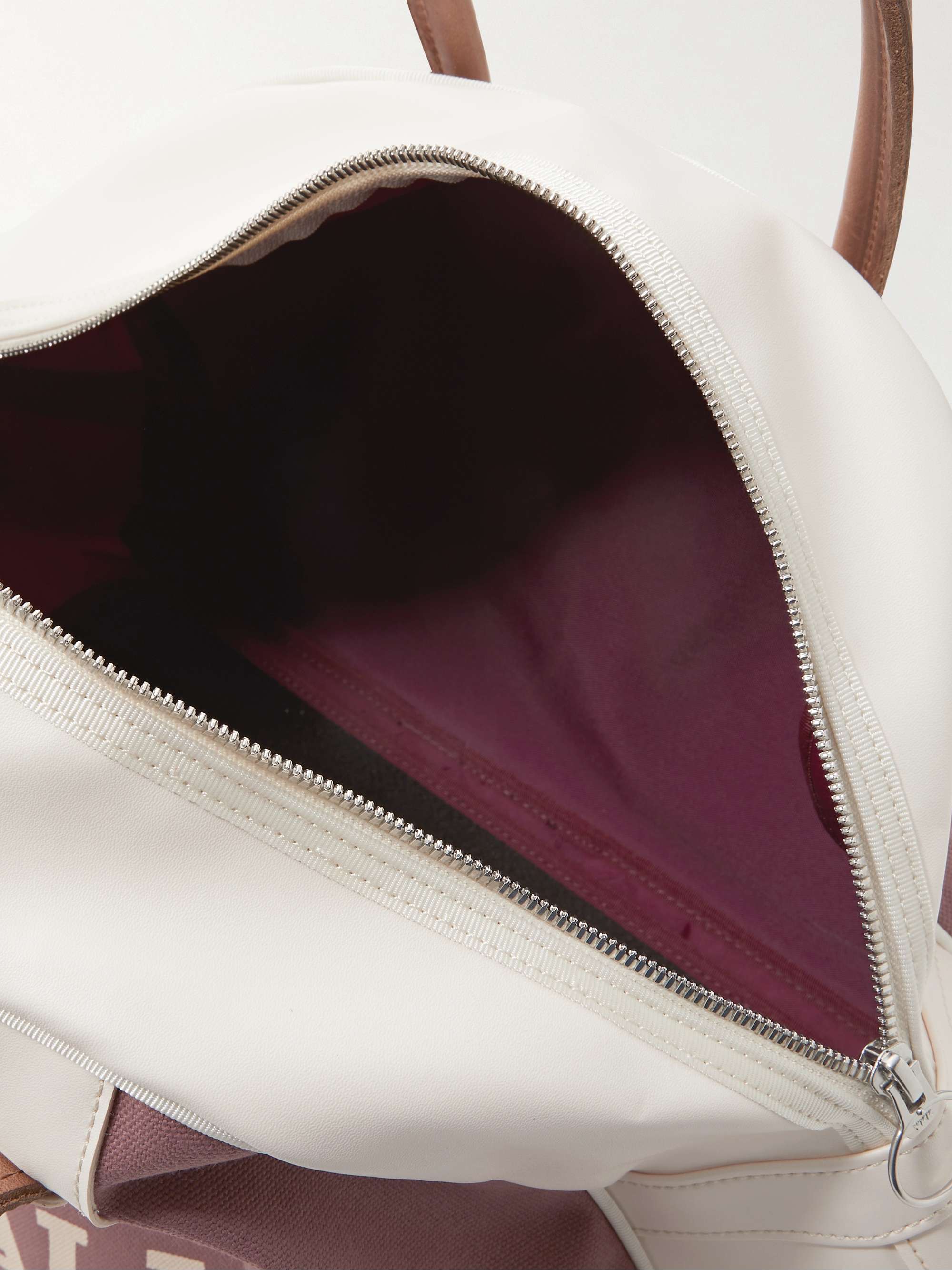 KAPITAL Printed Canvas and Leather Tote Bag