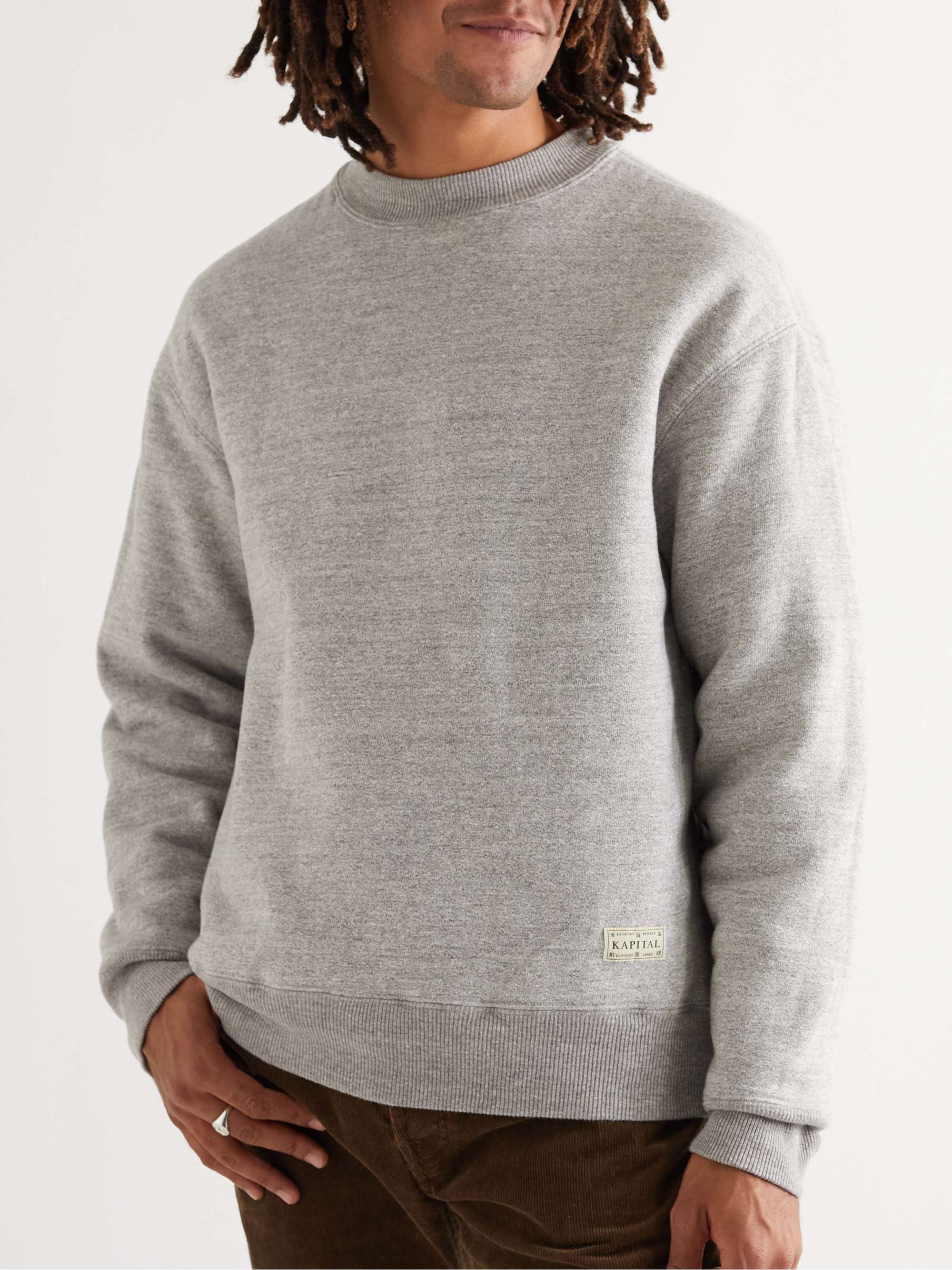 KAPITAL Coneybowy Reversible Printed Cotton-Jersey Sweatshirt