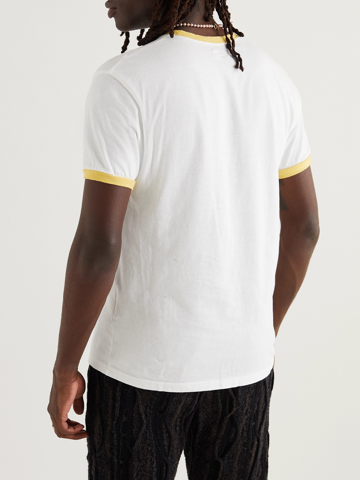 Shop Kapital Printed Cotton-jersey T-shirt In White