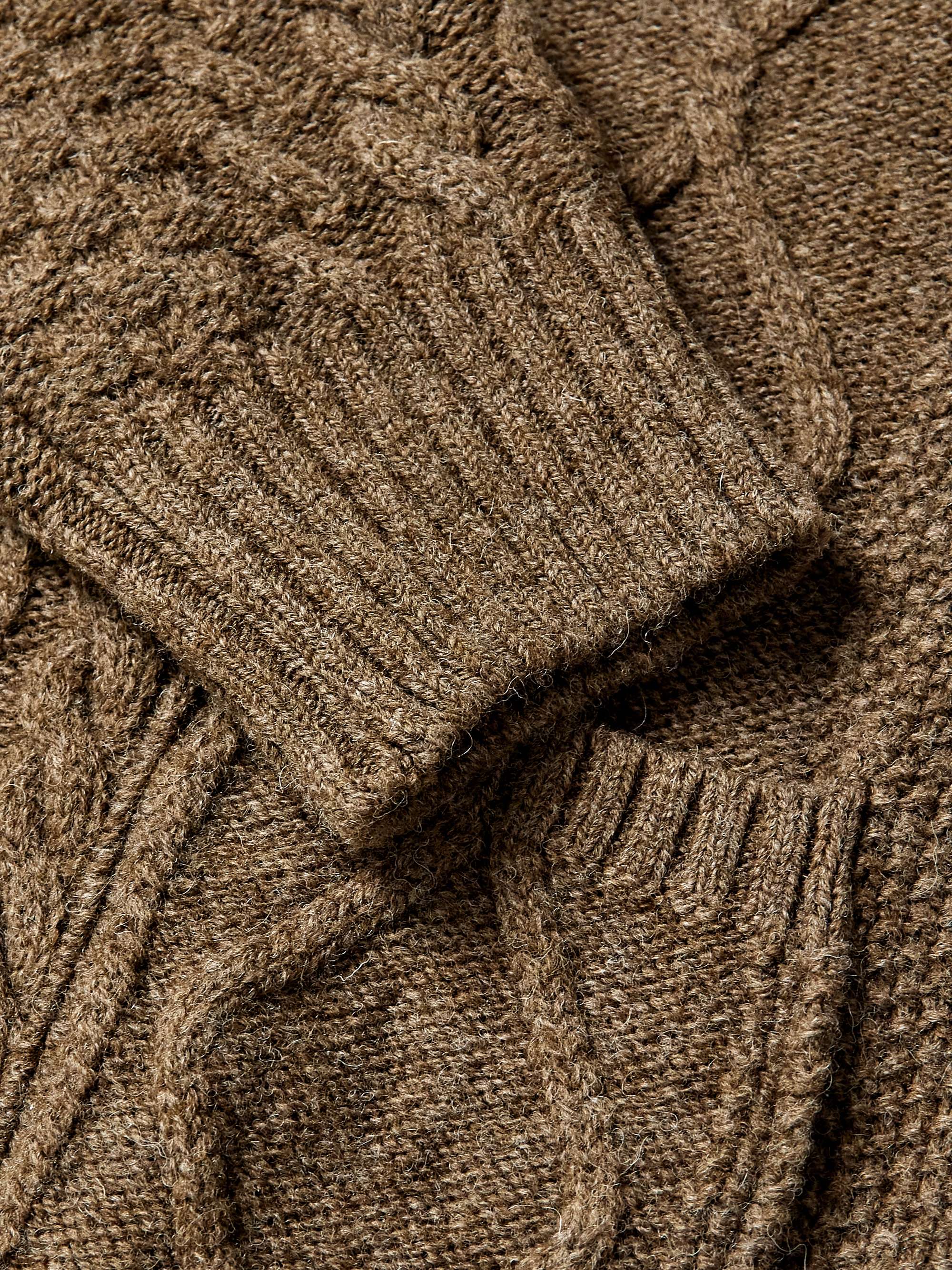 KAPITAL Intarsia Cable-Knit Wool-Blend Cardigan