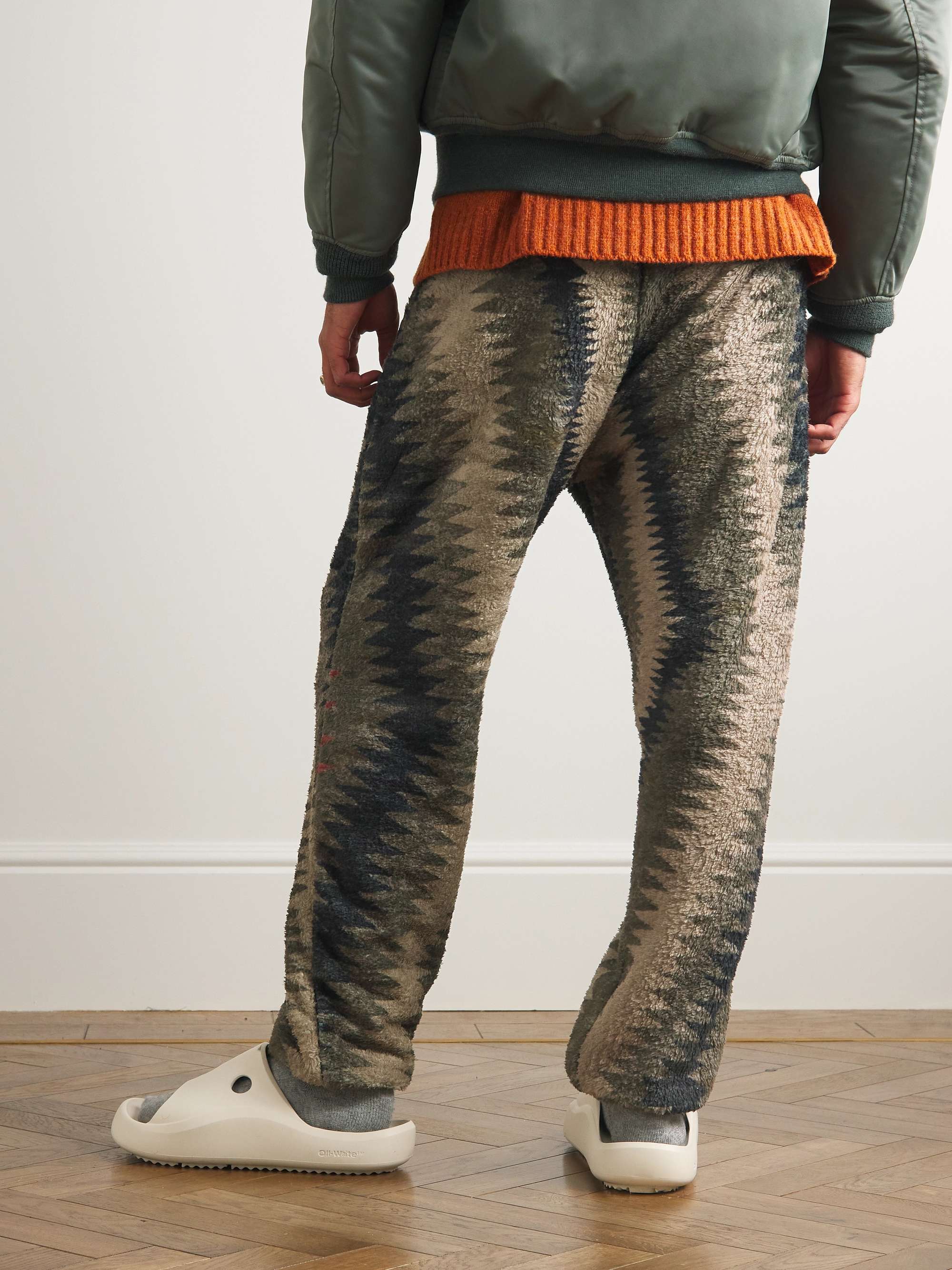 KAPITAL Thunder Mother Tapered Printed Fleece Sweatpants