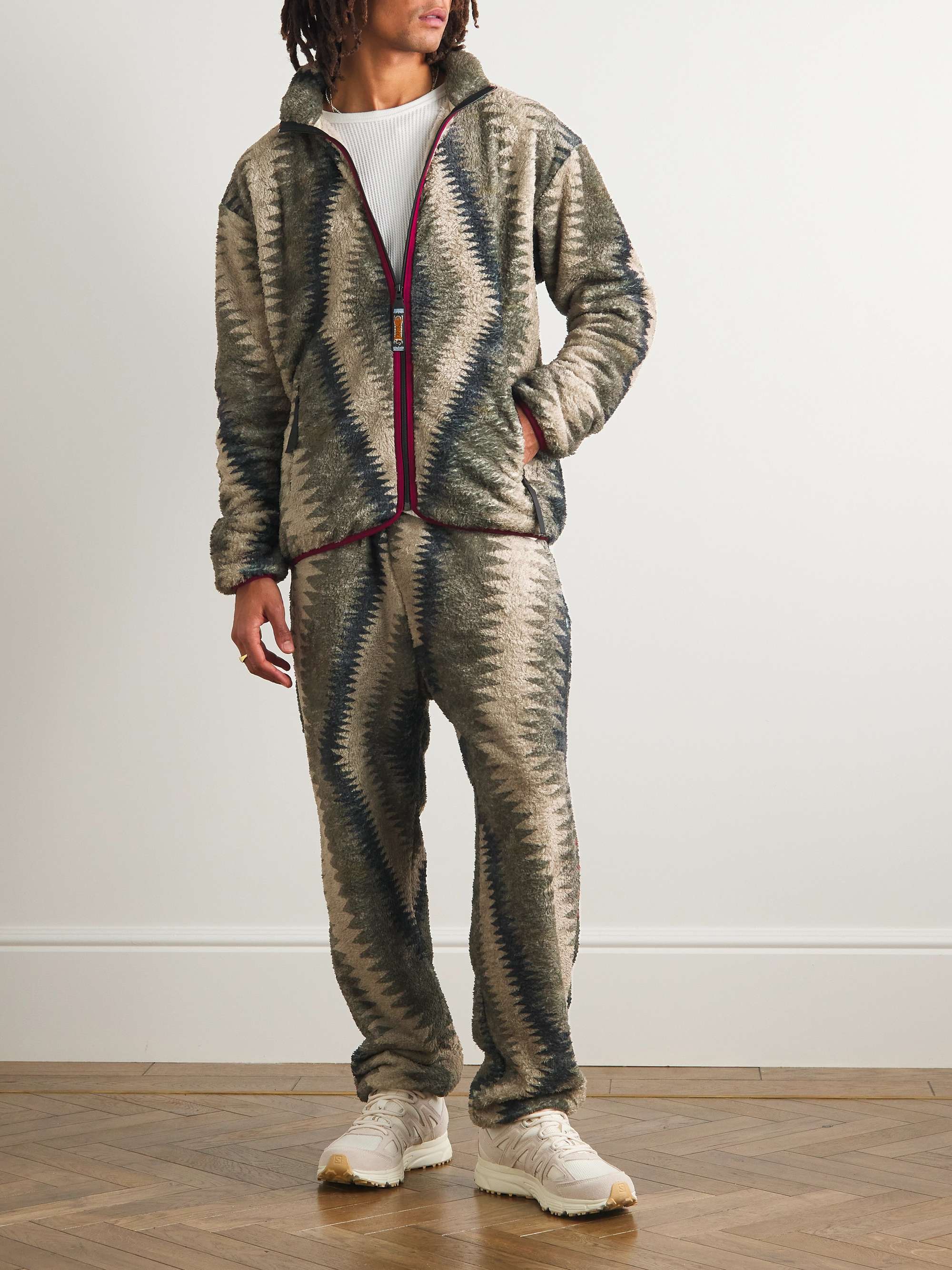 KAPITAL Thunder Mother Tapered Printed Fleece Sweatpants