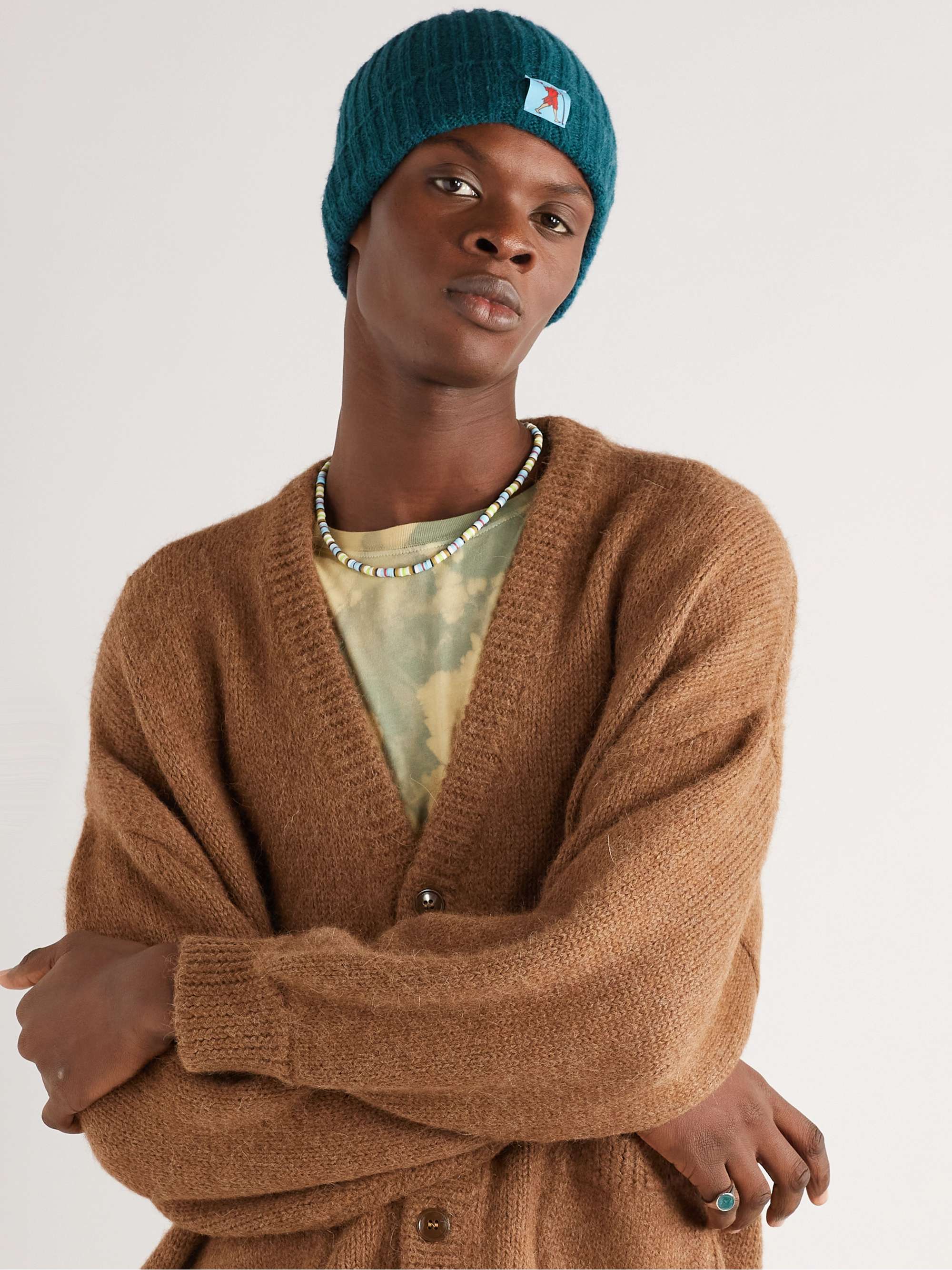 KAPITAL 5G Logo-Appliquéd Ribbed-Knit Beanie for Men | MR PORTER