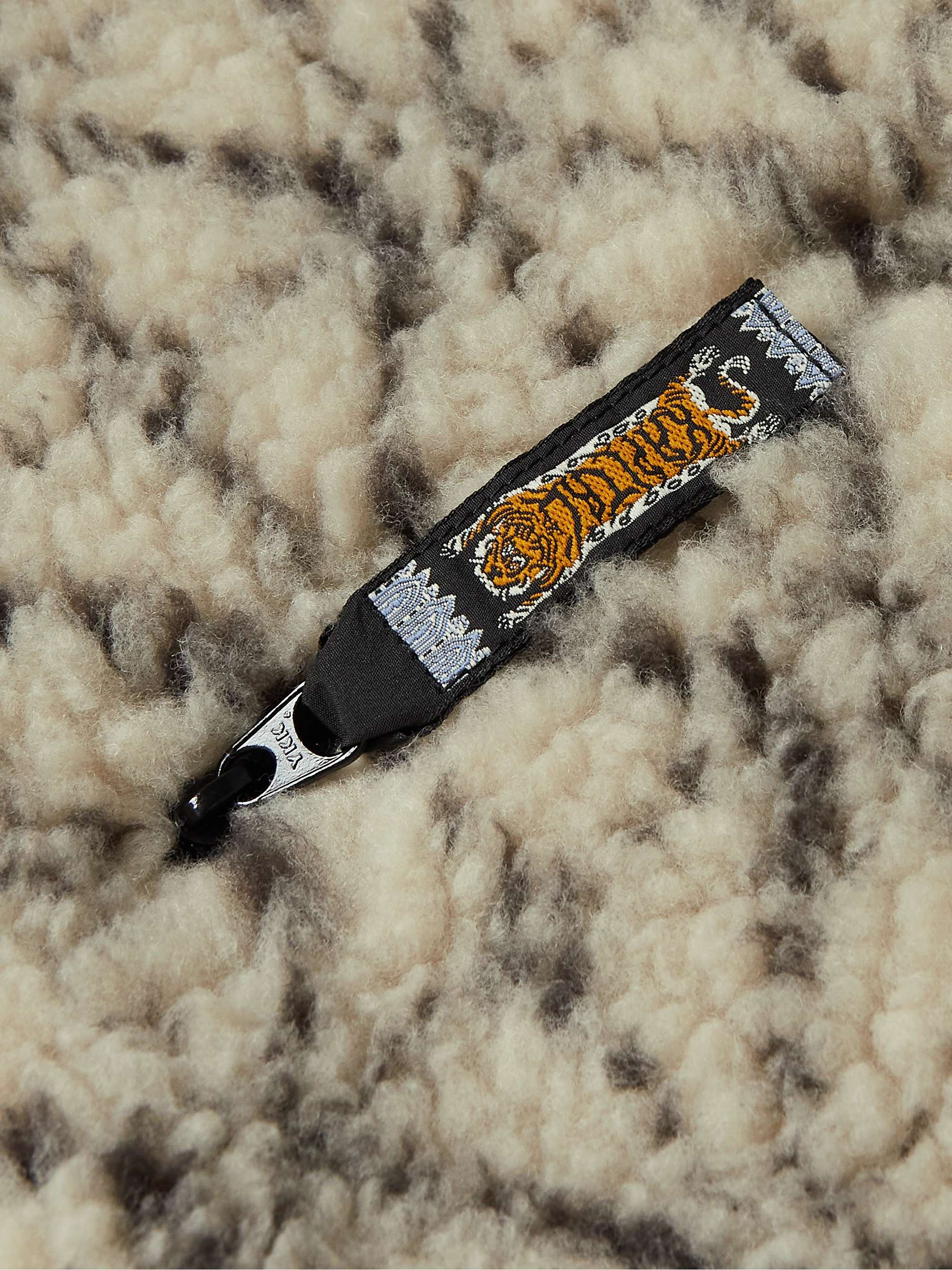 KAPITAL Sashiko Boa Reversible Printed Fleece and Shell Jacket