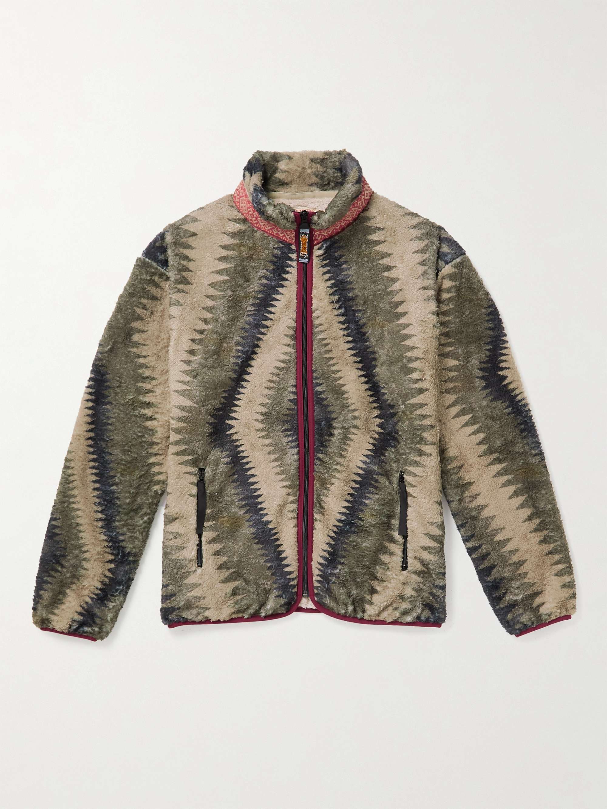 KAPITAL Thunder Mother Printed Fleece Zip-Up Sweatshirt
