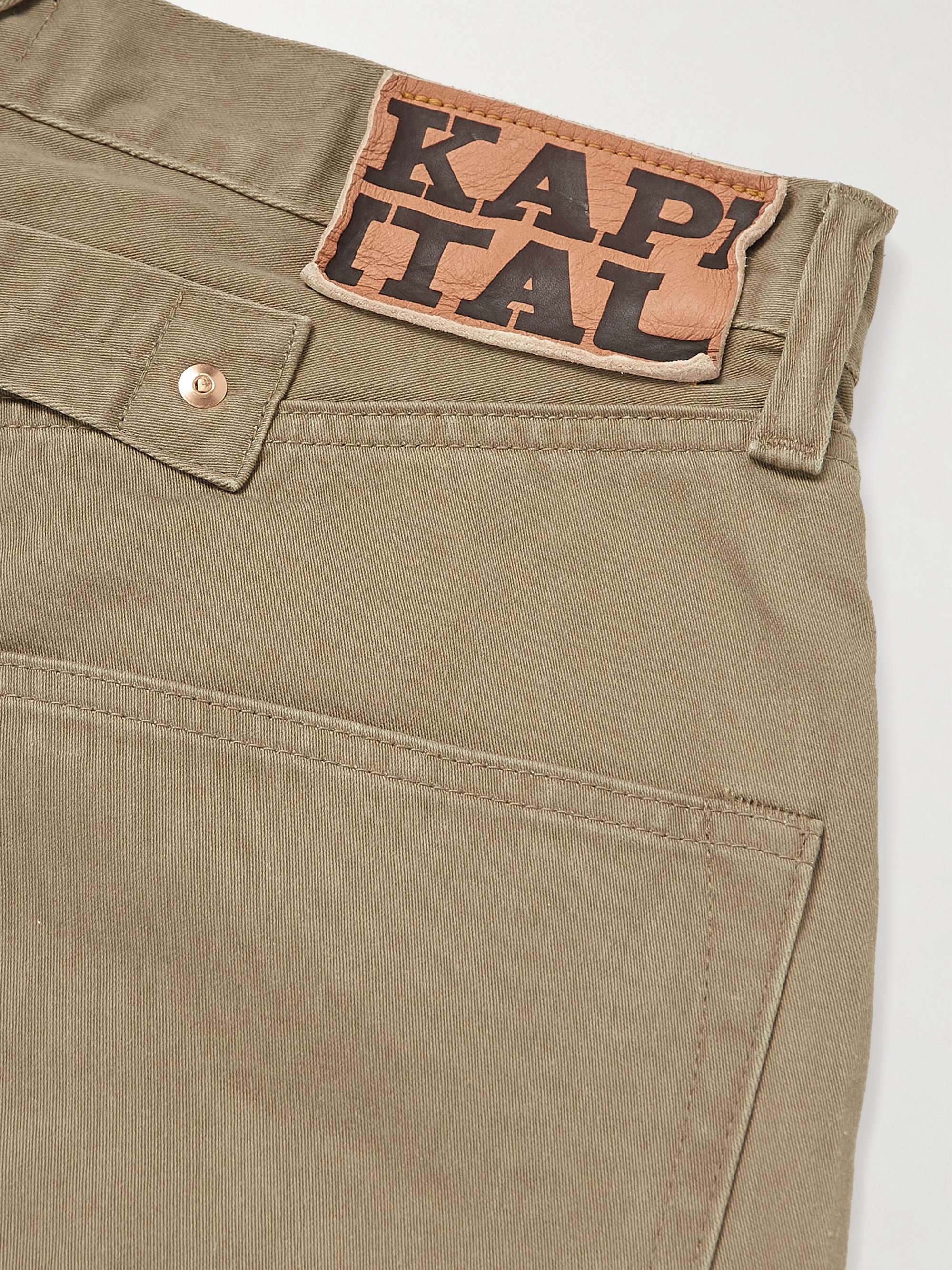 KAPITAL Okagilly Straight-Leg Appliquéd Cotton Trousers
