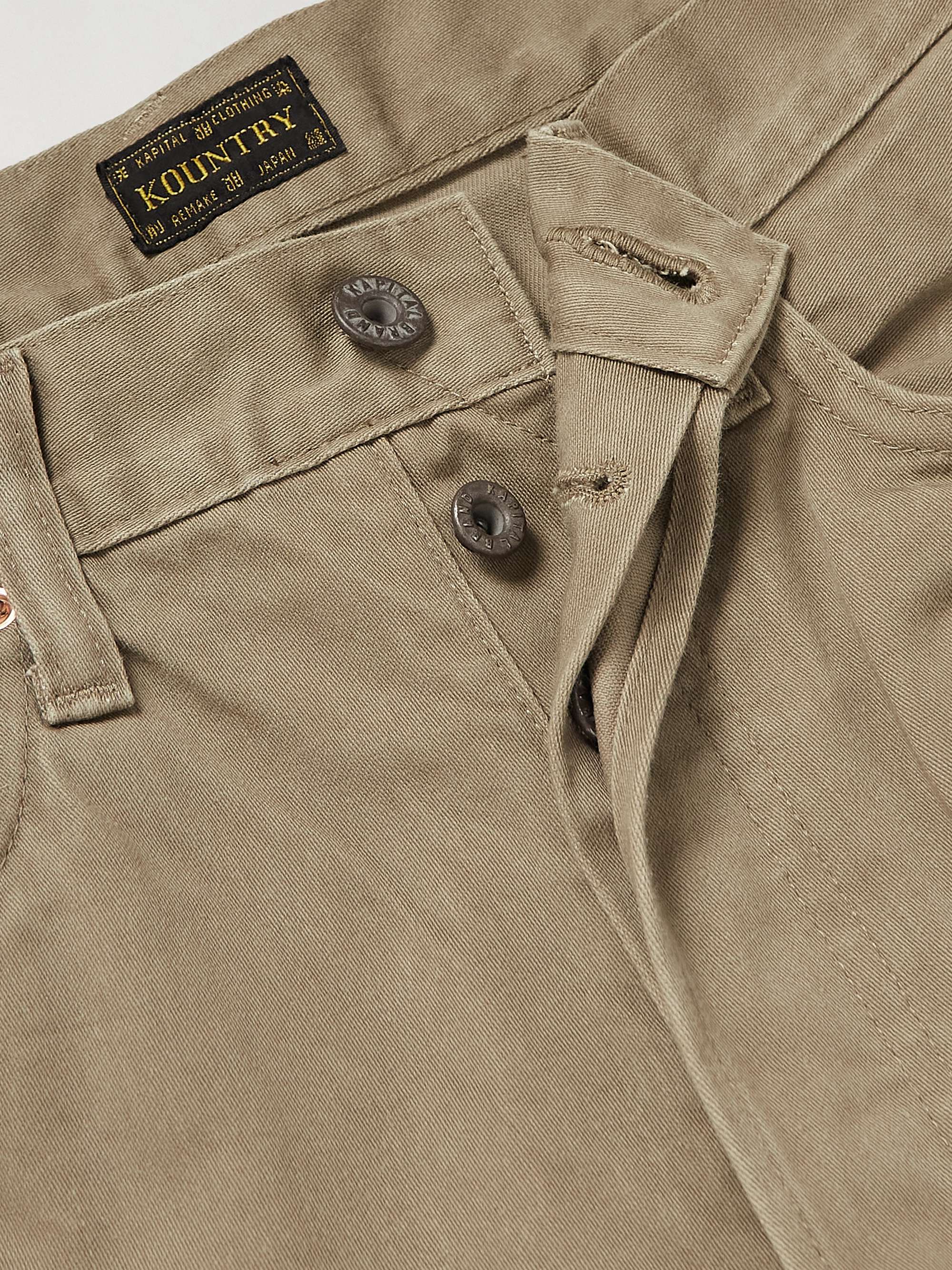 KAPITAL Okagilly Straight-Leg Appliquéd Cotton Trousers
