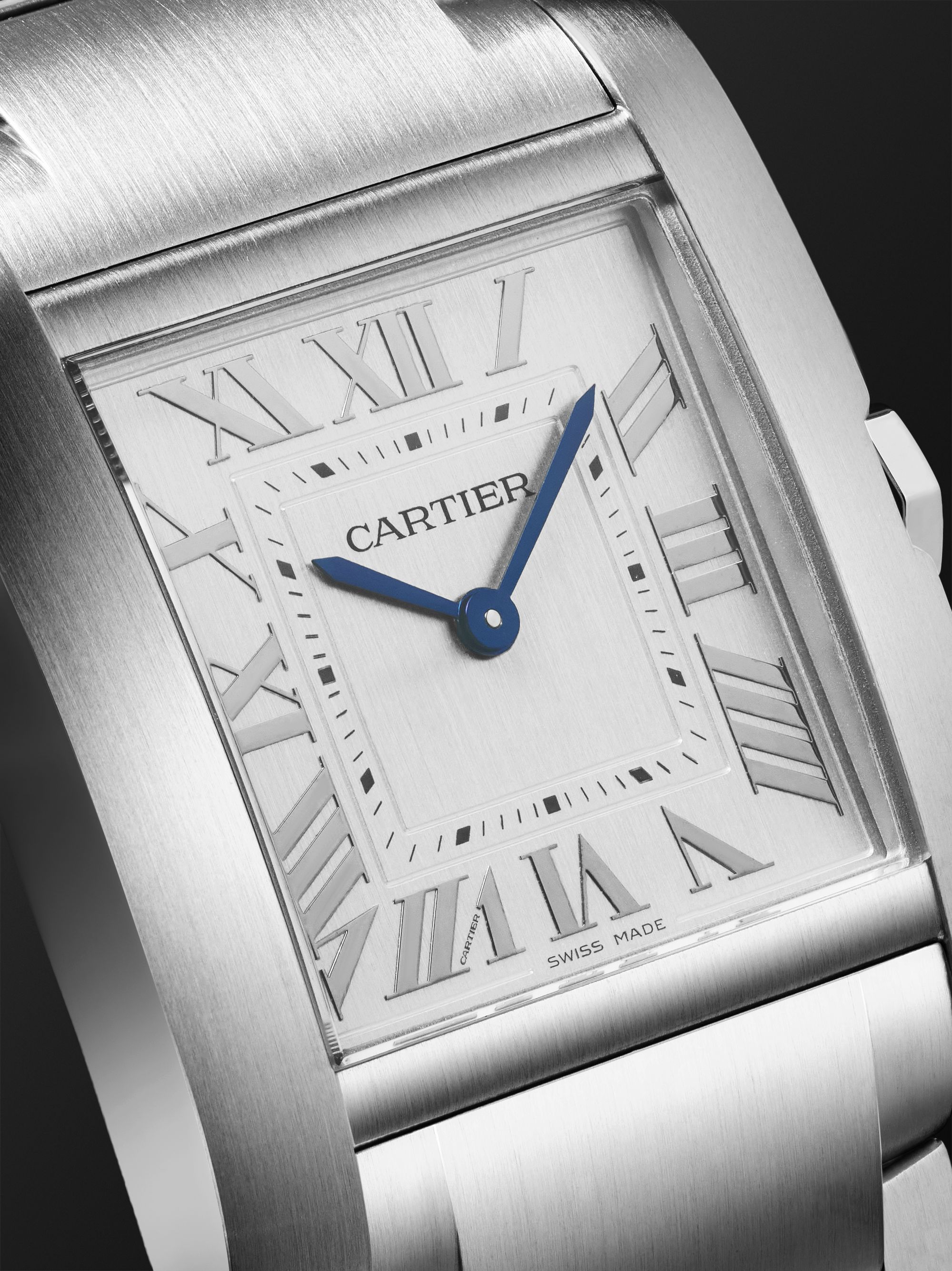 CARTIER Tank Française 32mm Stainless Steel Watch, Ref. No. WSTA0074