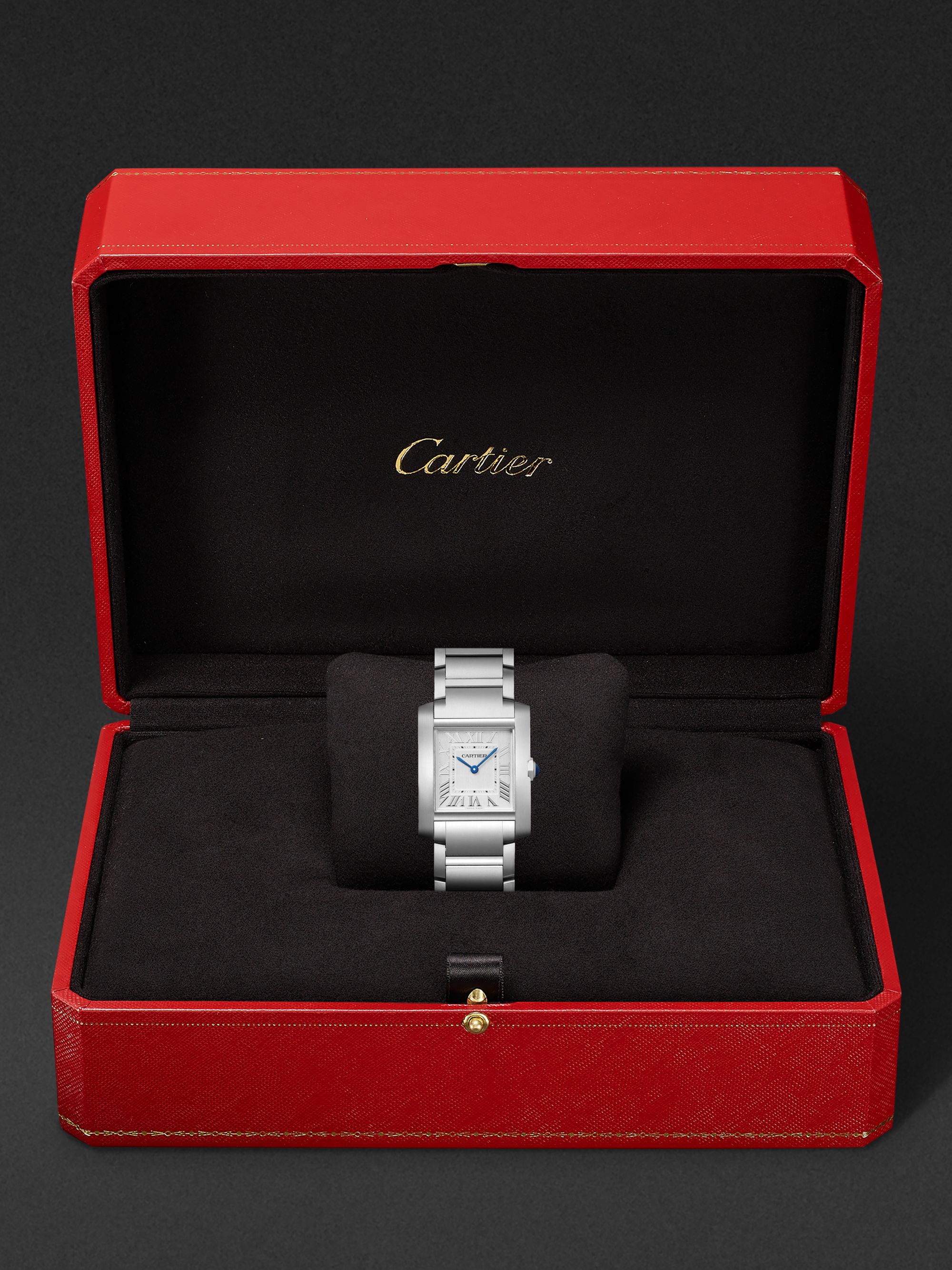 CARTIER Tank Française 32mm Stainless Steel Watch, Ref. No. WSTA0074