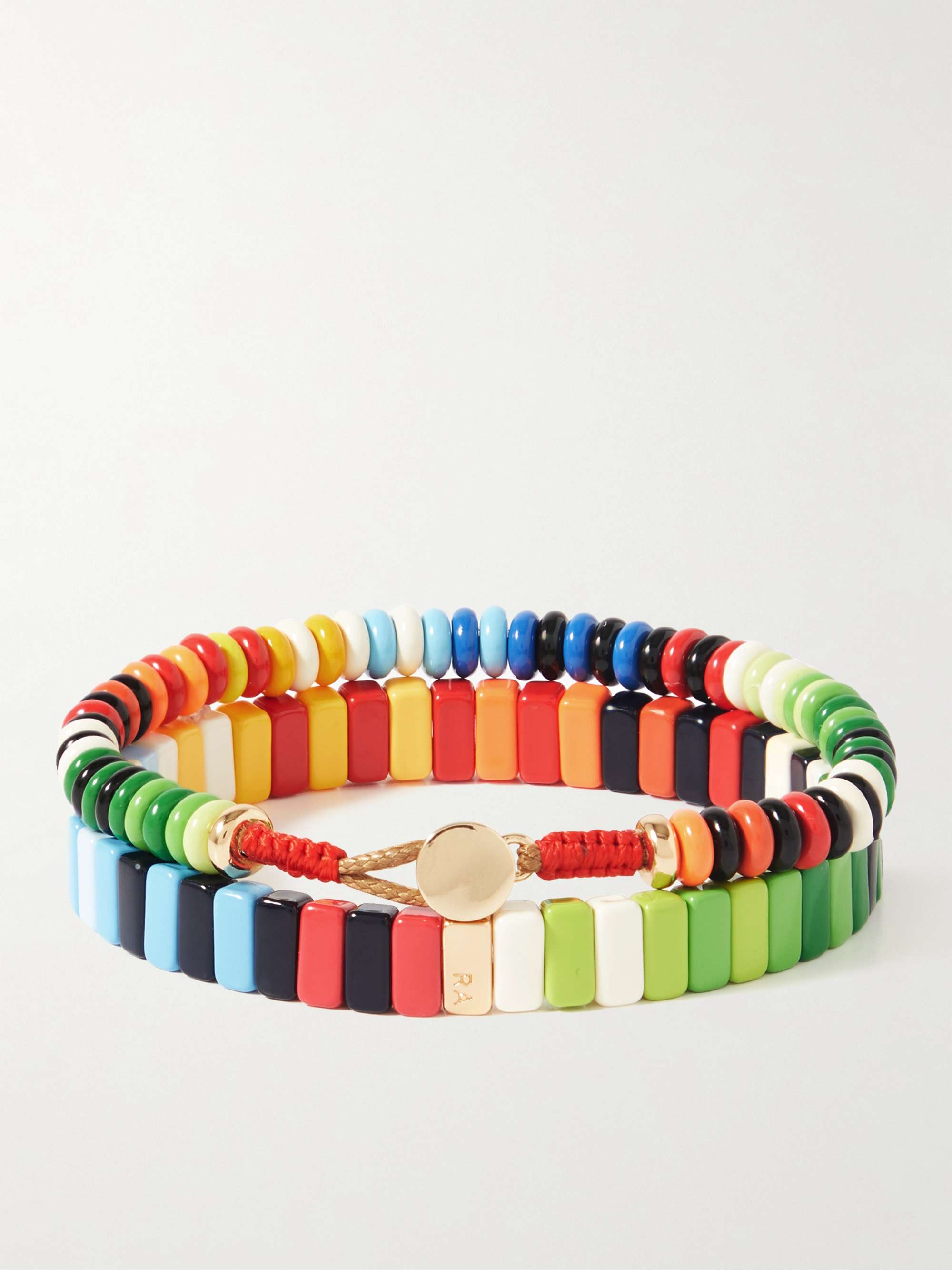 ROXANNE ASSOULIN Grounded Set of Two Gold-Tone Beaded Bracelets