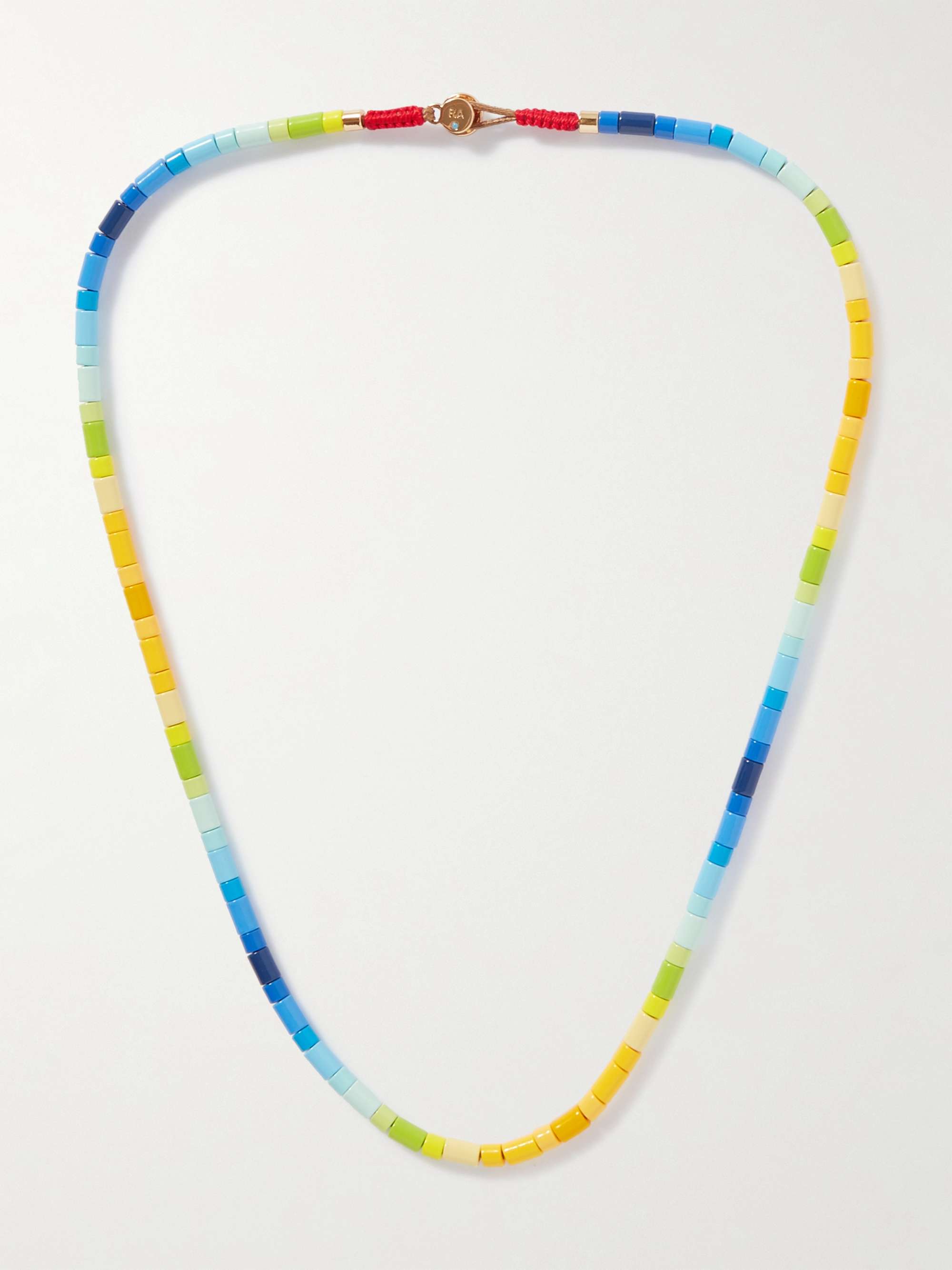 Surf s Up Enamel and Gold Tone Necklace
