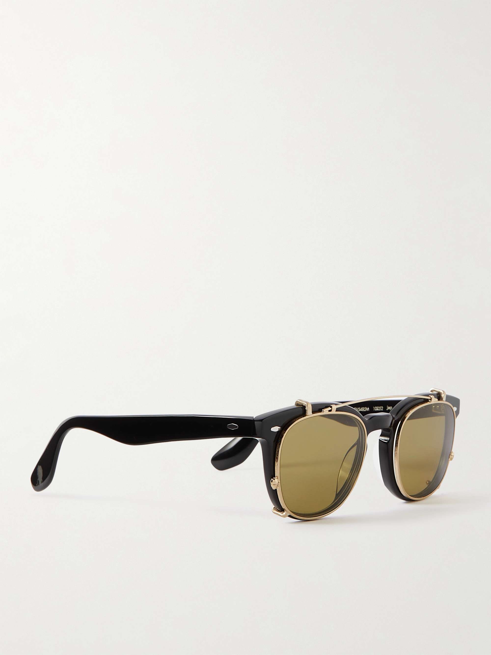 BRUNELLO CUCINELLI + Oliver Peoples D-Frame Gold-Tone and Tortoiseshell Acetate Sunglasses