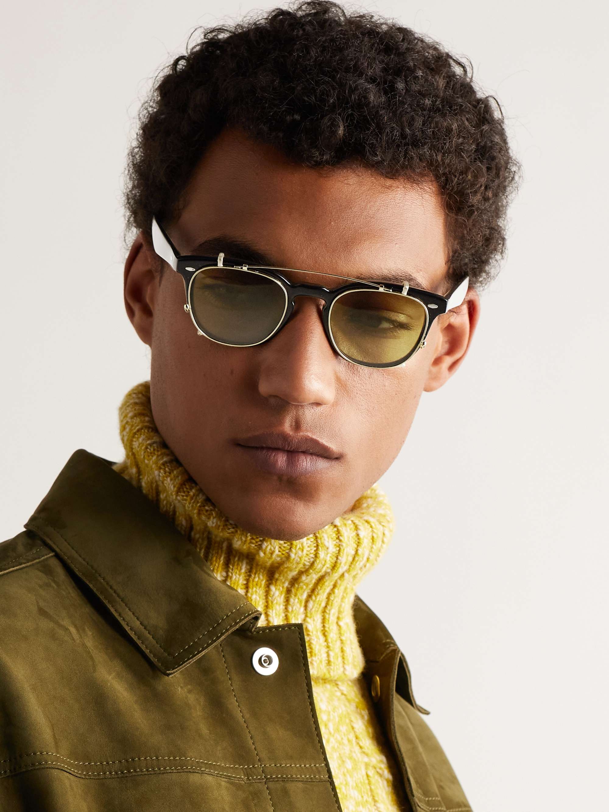 BRUNELLO CUCINELLI + Oliver Peoples Jep Aviator-Style Silver-Tone Acetate  Sunglasses | MR PORTER