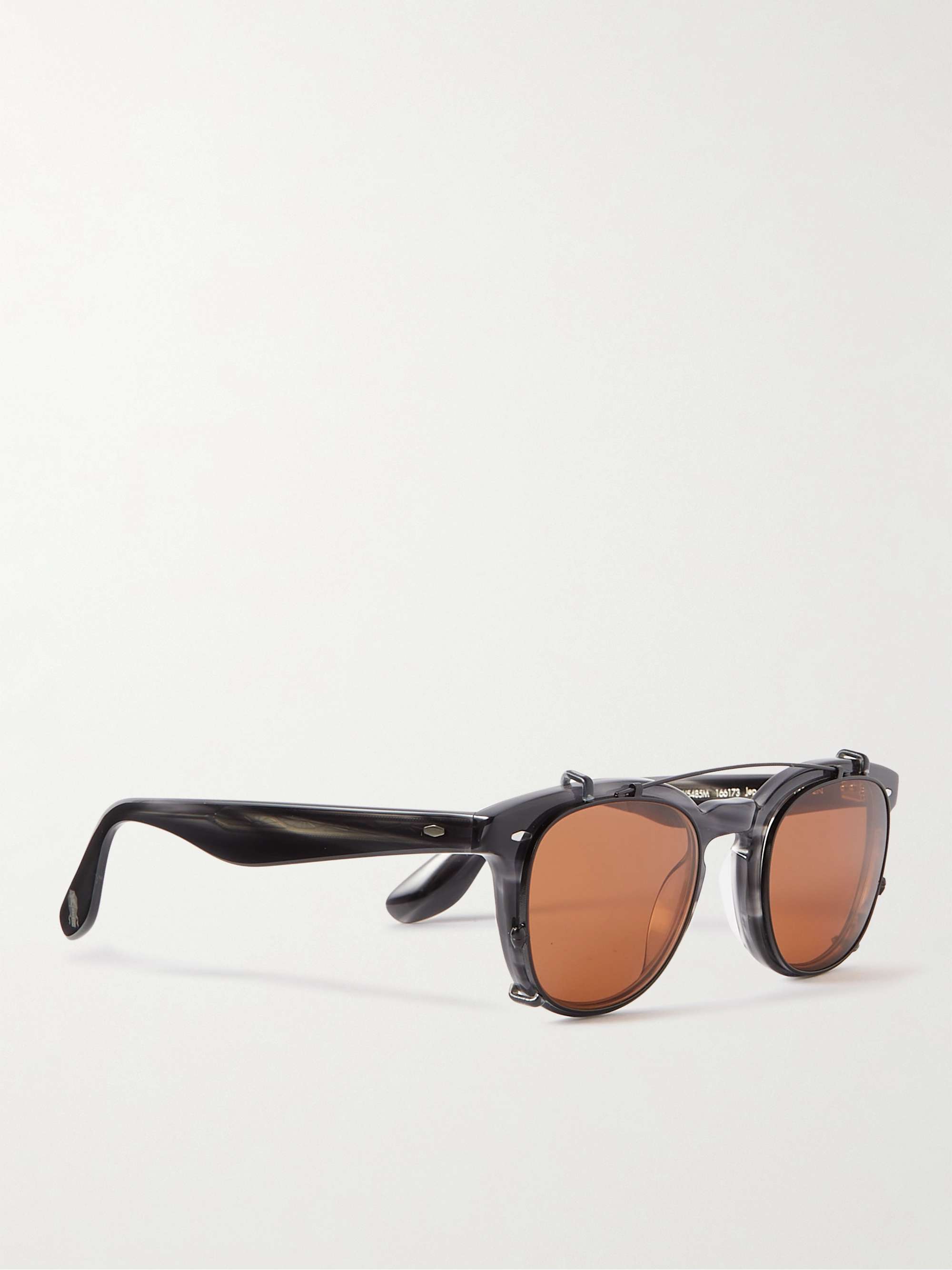 BRUNELLO CUCINELLI + Oliver Peoples D-Frame Gold-Tone and Tortoiseshell Acetate Sunglasses