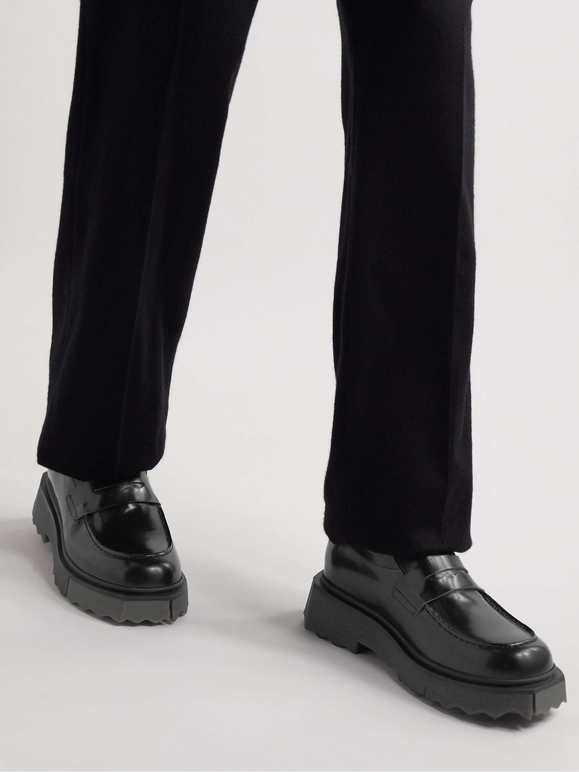 OFF-WHITE Leather Penny Loafers