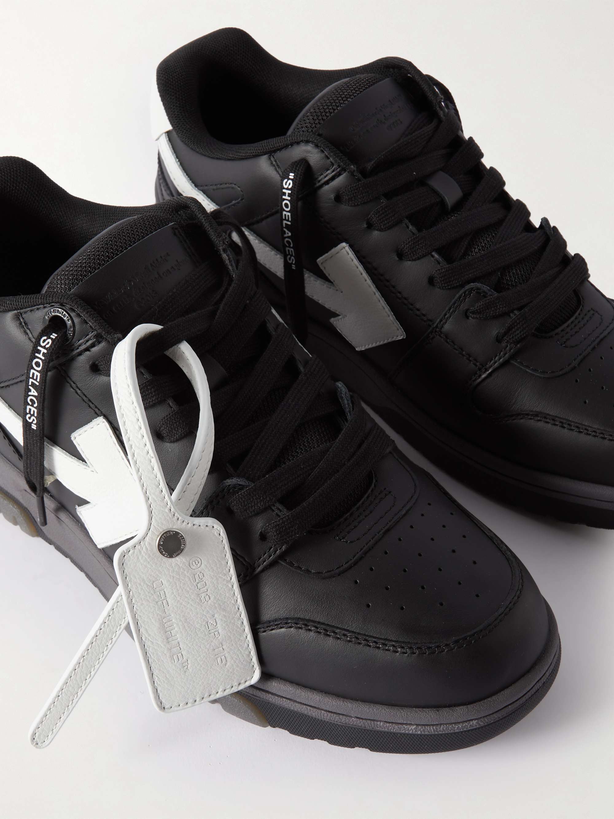 OFF-WHITE Out of Office Leather Sneakers