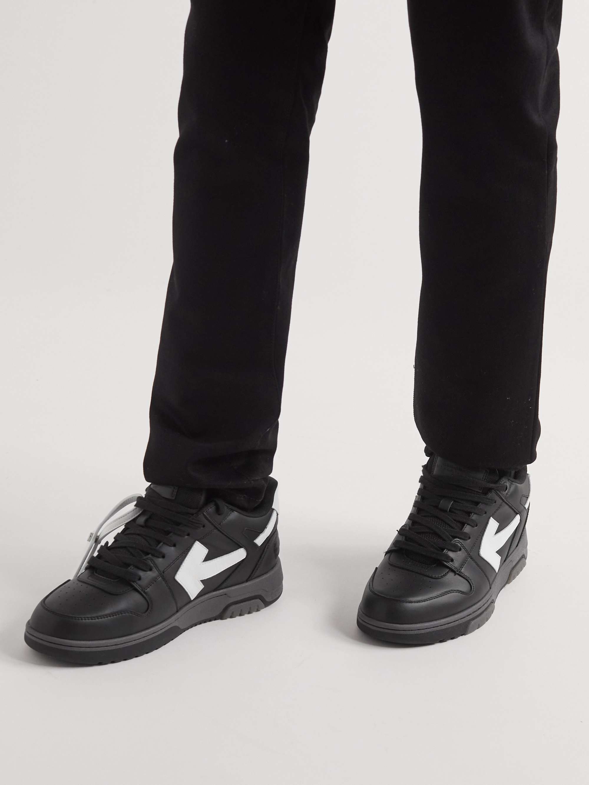 OFF-WHITE Out of Office Leather Sneakers