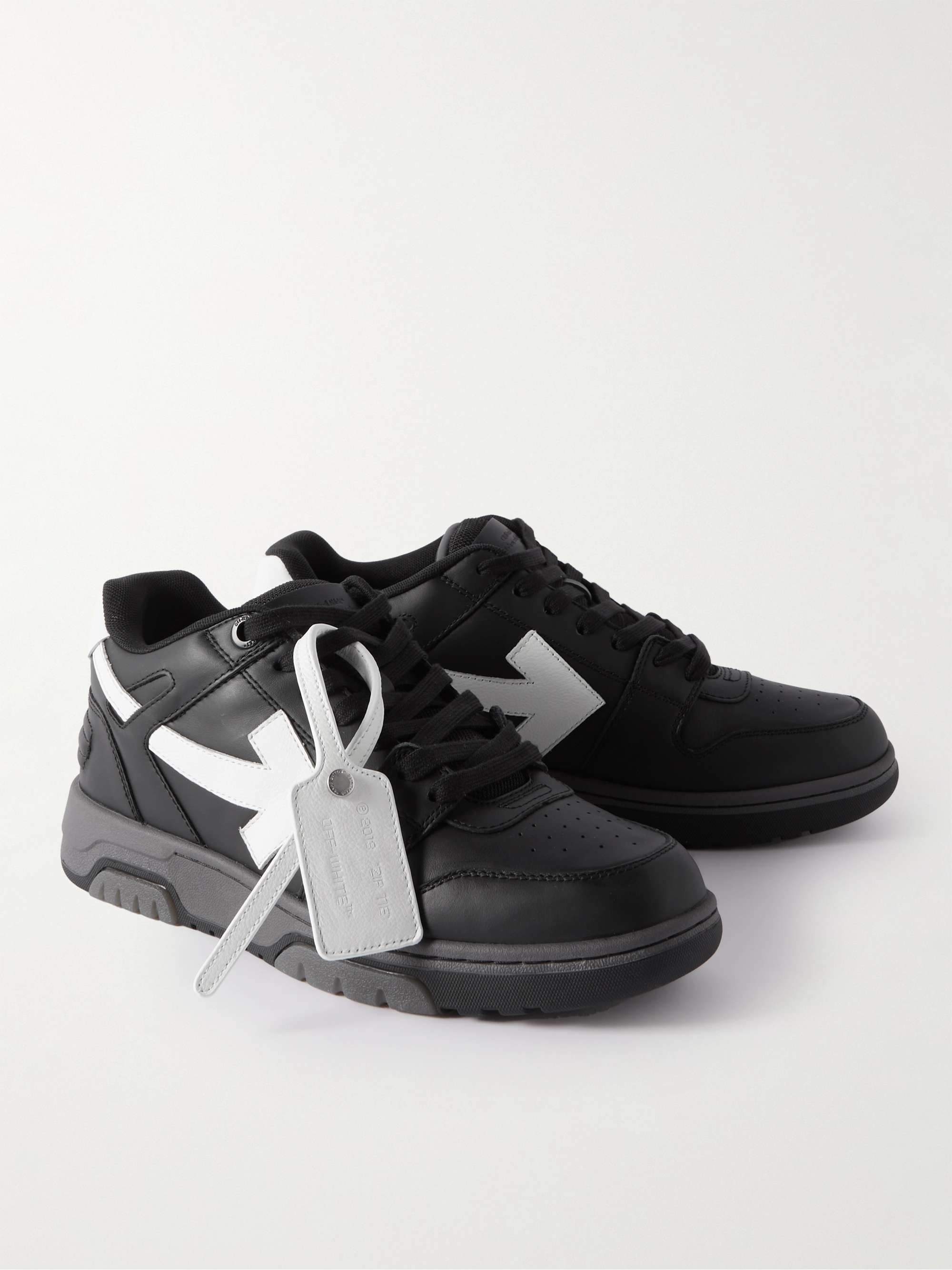 OFF-WHITE Out of Office Leather Sneakers