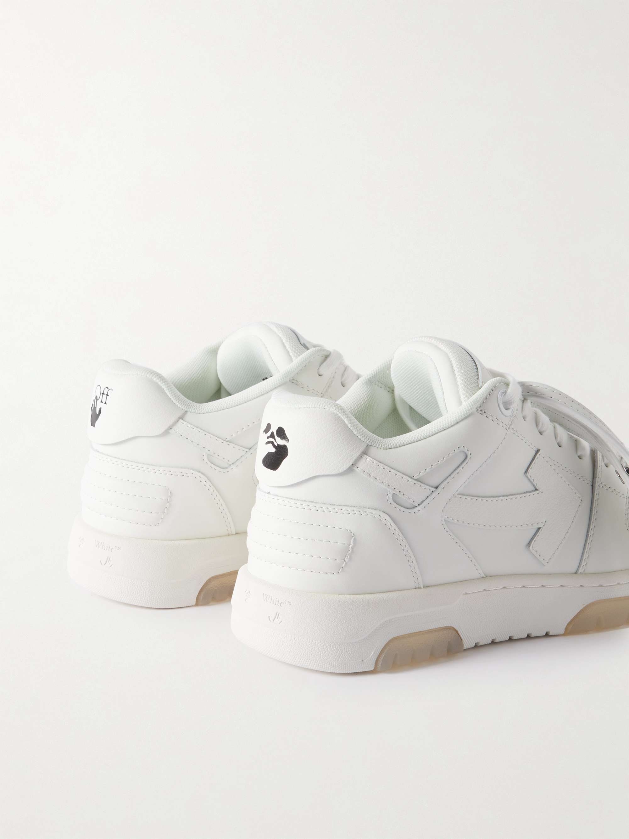 OFF-WHITE Out of Office Leather Sneakers