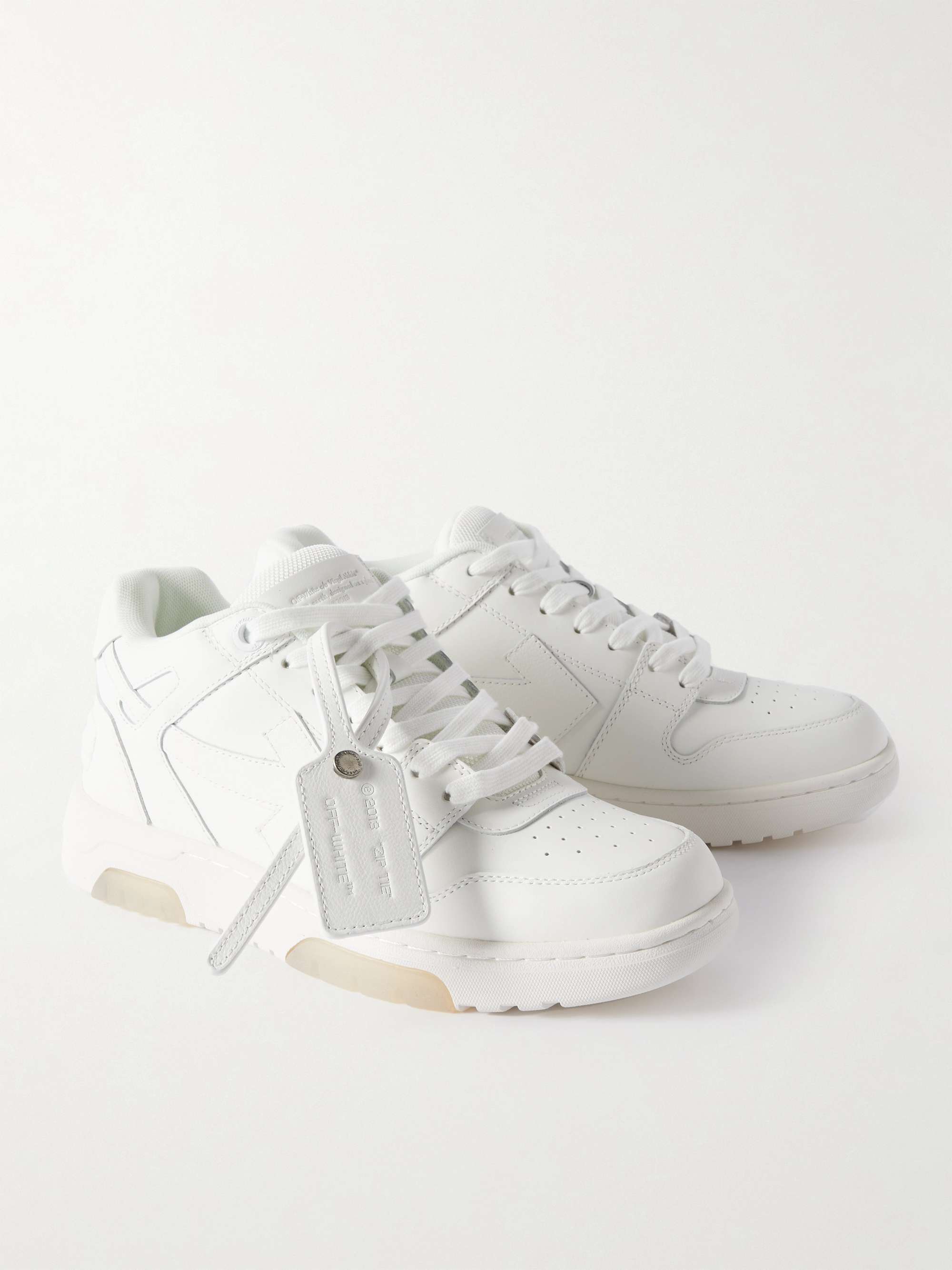 OFF-WHITE Out of Office Leather Sneakers
