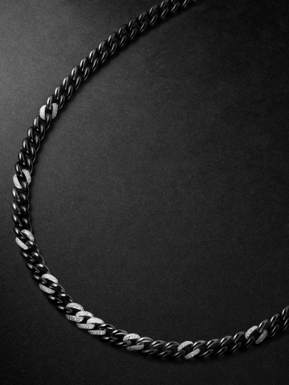 Shay White And Blackened Gold Diamond Necklace
