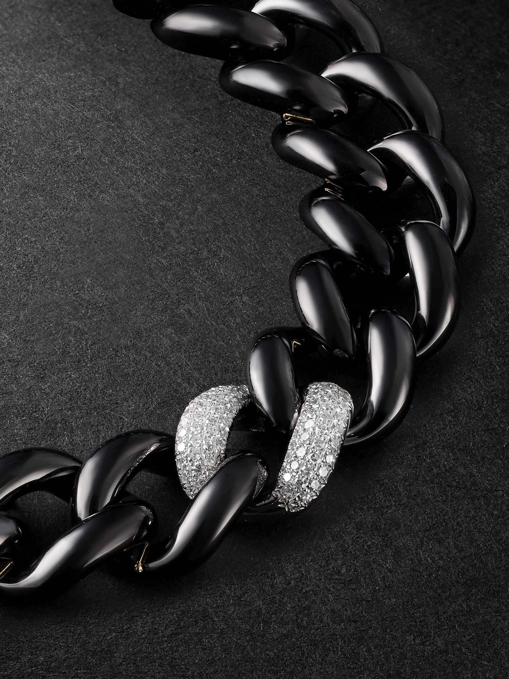 SHAY Link White Gold, Ceramic and Diamond Bracelet