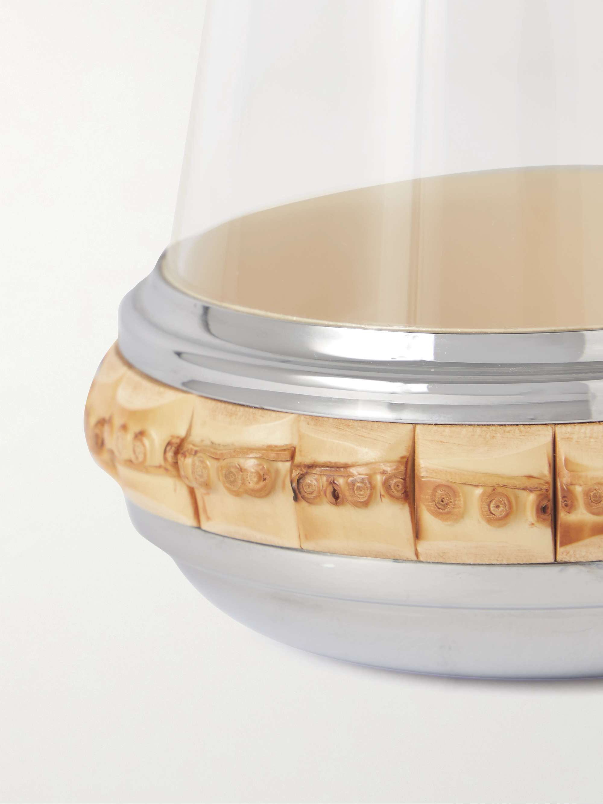 LORENZI MILANO Bamboo and Chrome-Plated Tea Infuser