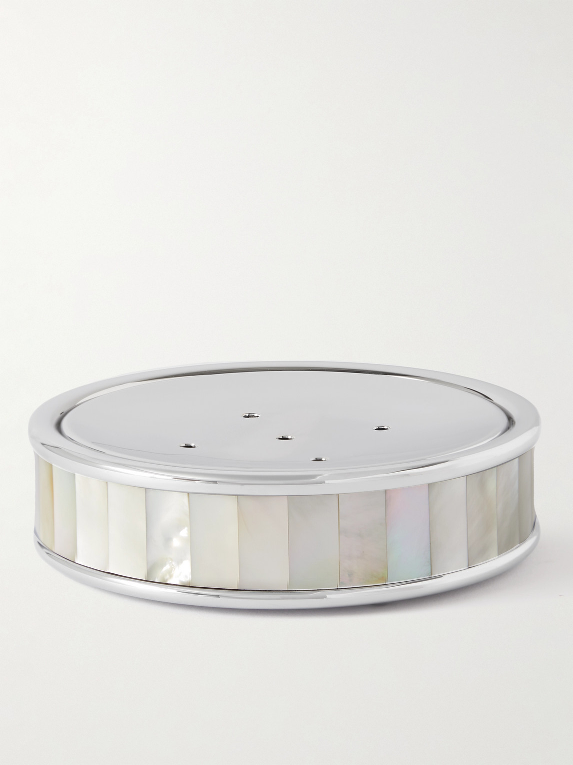 Stainless Steel, Mother-of-Pearl And Chrome-Plated Soap Tray