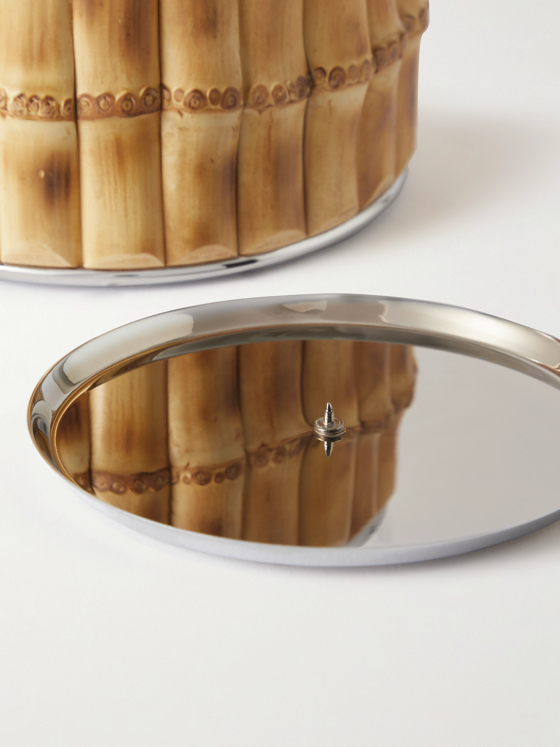 Glass and Bamboo Flower Vase Set — 2