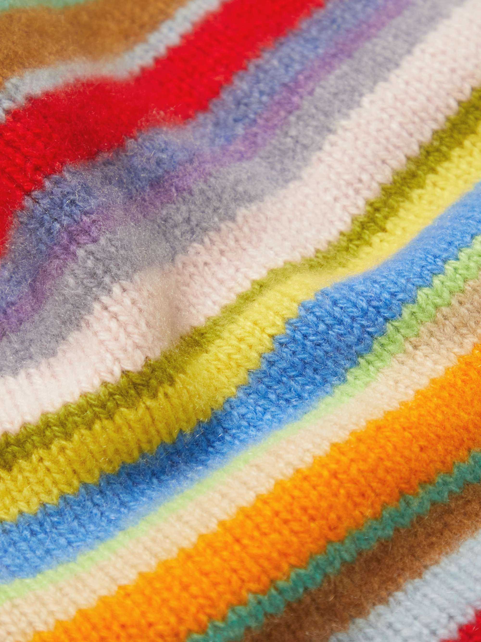 THE ELDER STATESMAN Jolly Striped Cashmere Cardigan