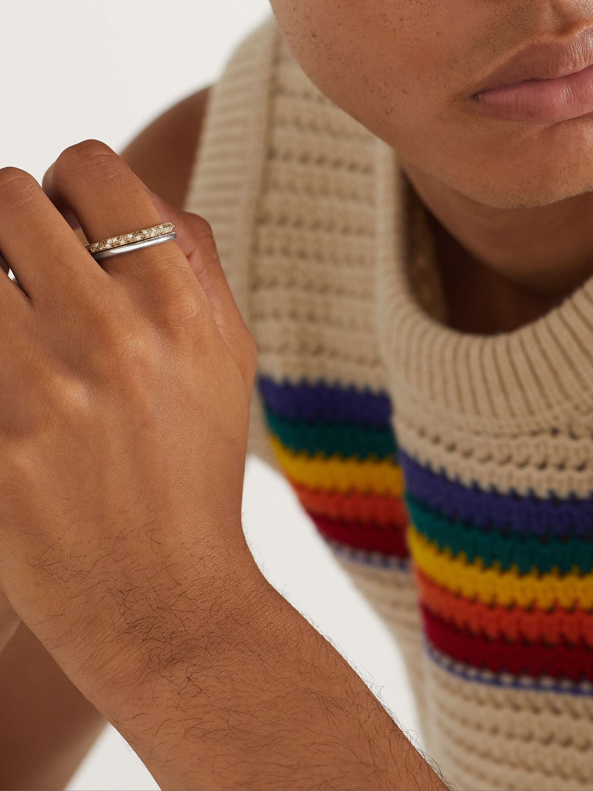 SPINELLI KILCOLLIN Virgo Petite Gold and Silver Diamond Ring