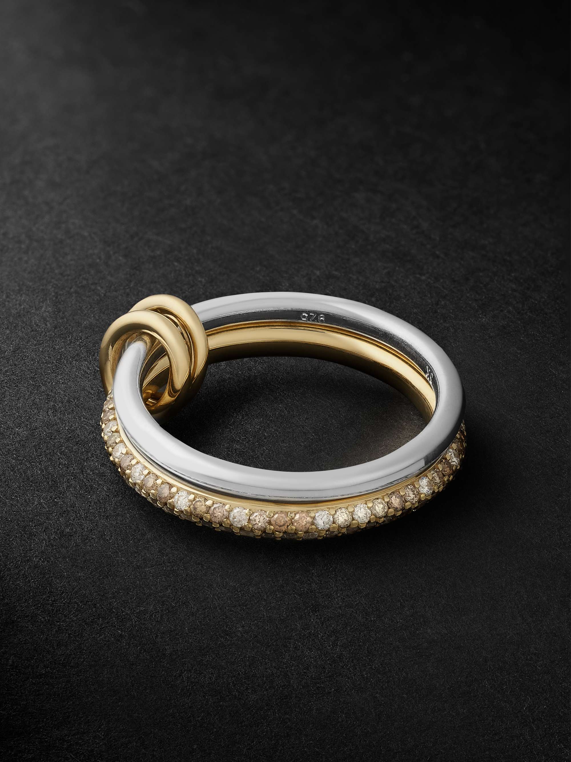 Gold and silver clearance diamond ring