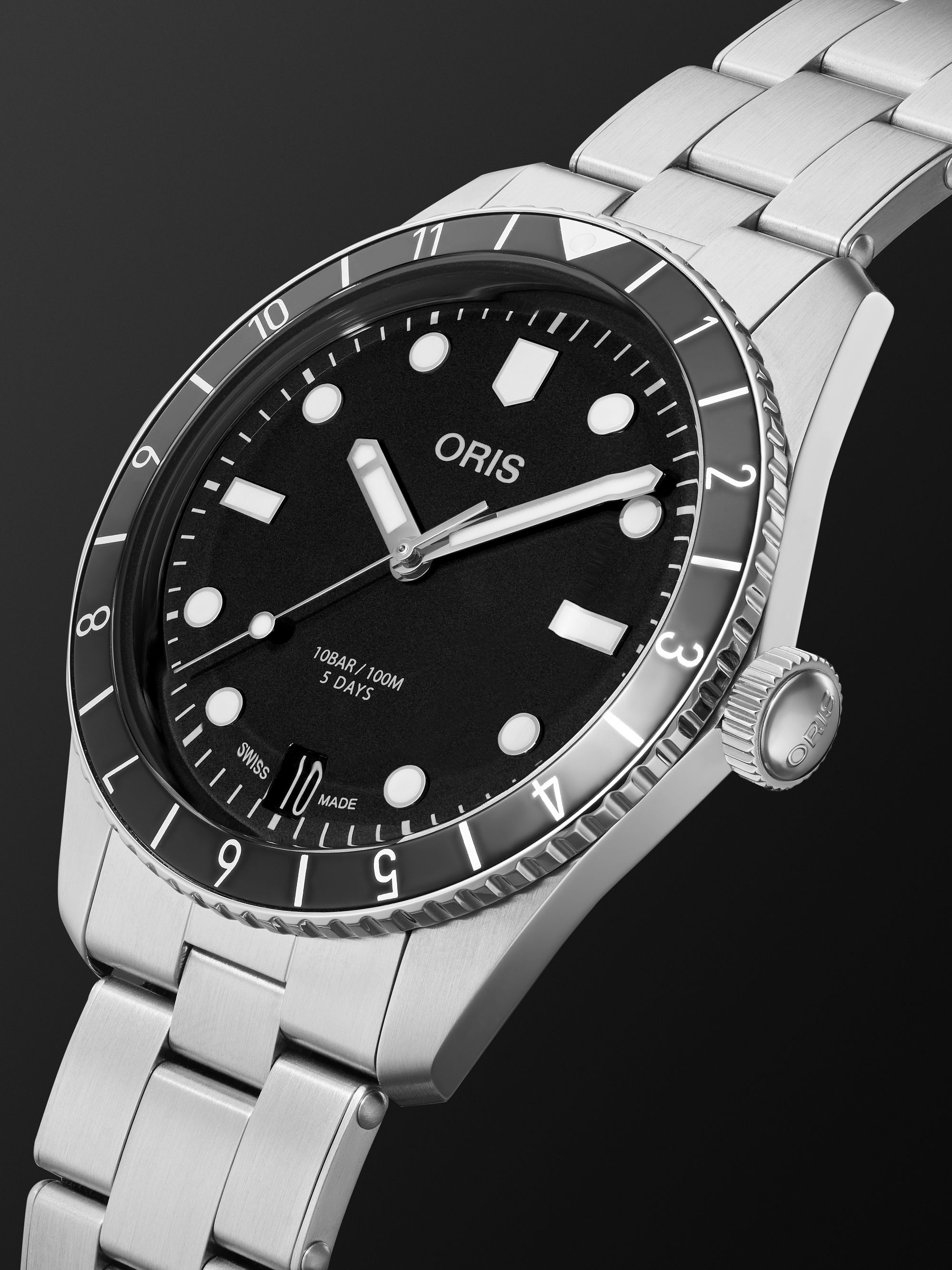 ORIS ダイバーズ65 ウォッチ オートマティック 40mm ステンレススチール リファレンス番号：01 400 7772 4054-07 8 20 18