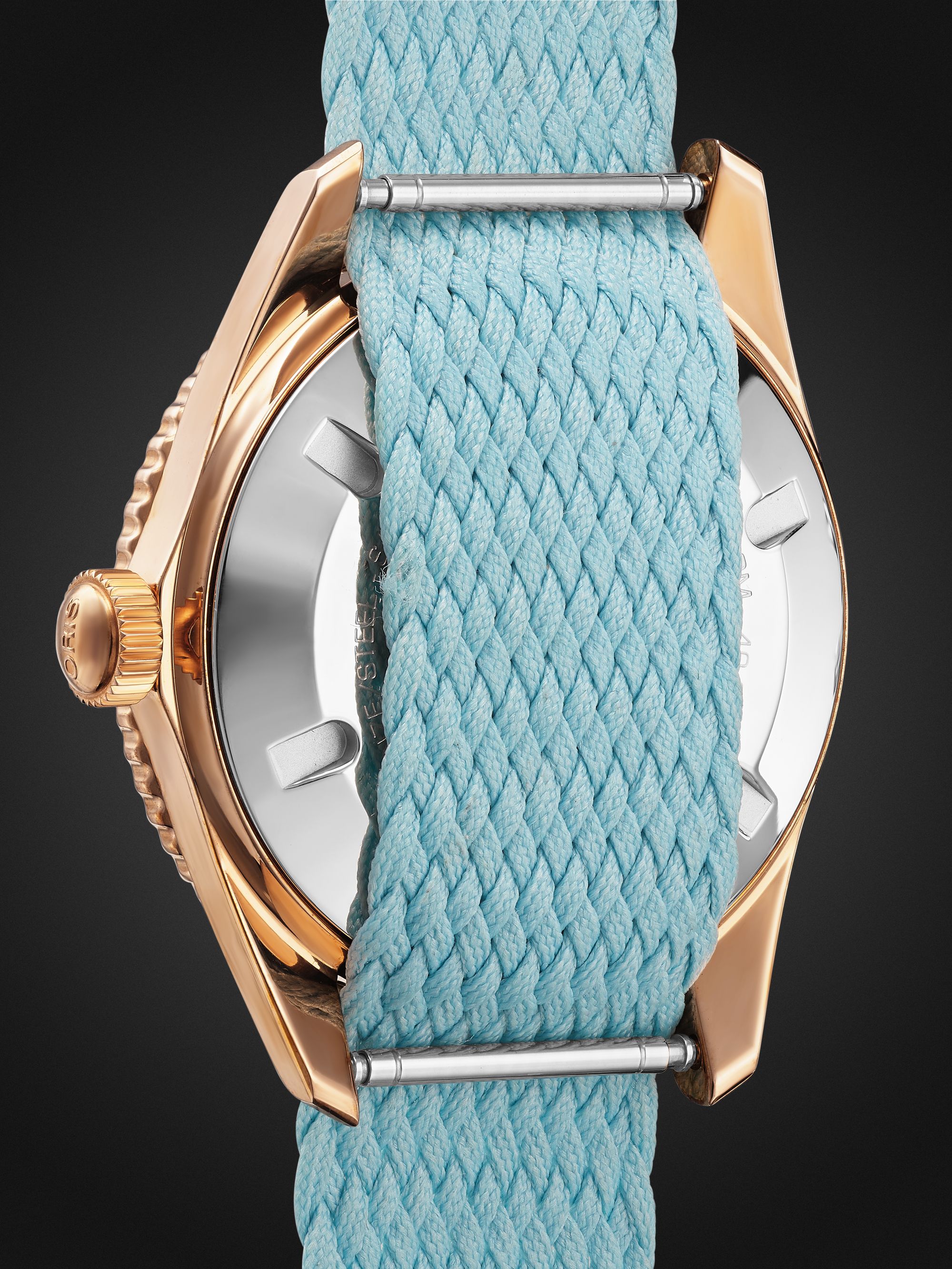ORIS Divers Sixty-Five Automatic 38mm Bronze and Recycled-Perlon Watch, Ref. No. 01 733 7771 3155-07 3 19 02BR