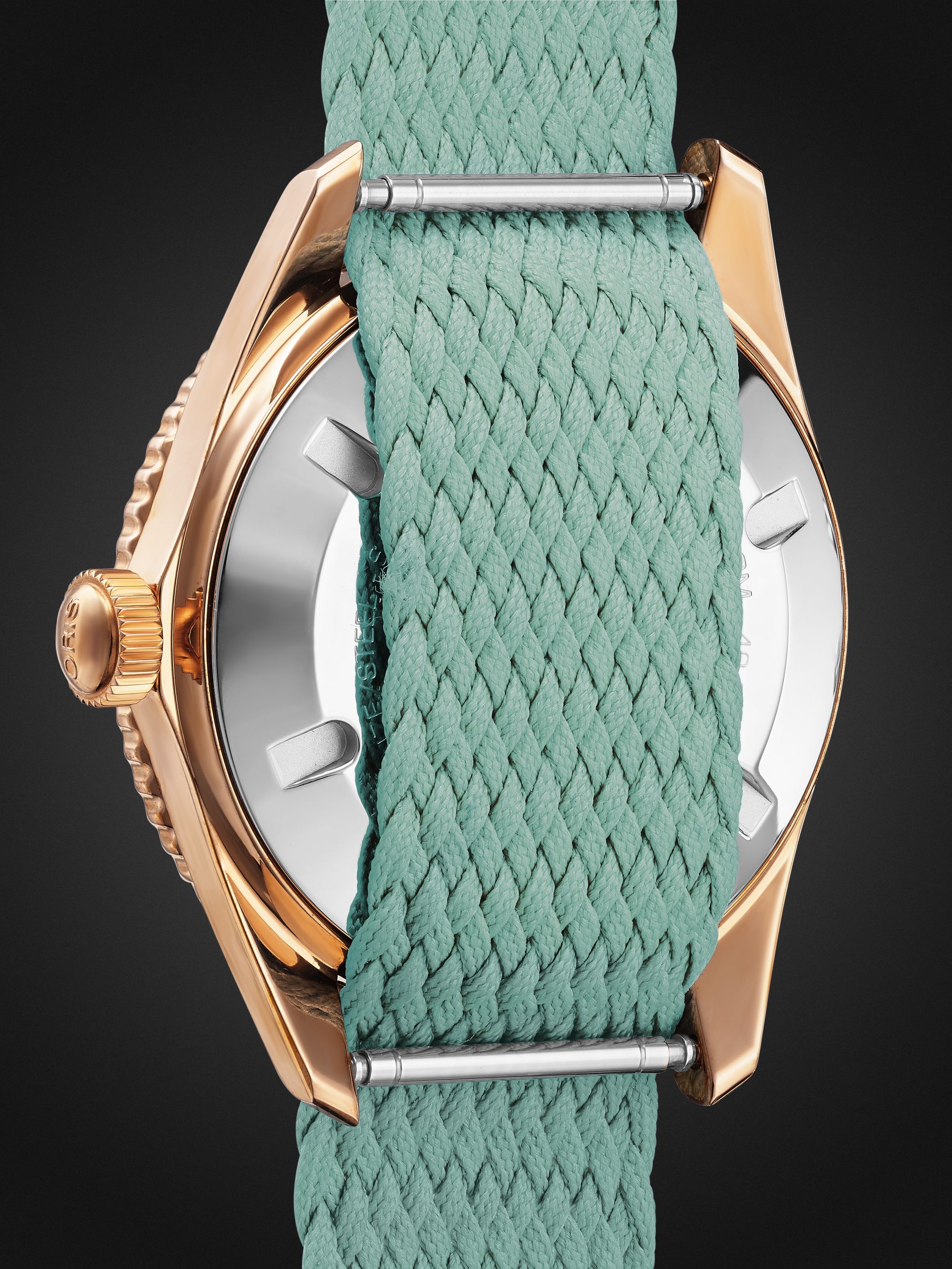 ORIS Divers Sixty-Five Automatic 38mm Bronze and Recycled-Perlon Watch, Ref. No. 01 733 7771 3157-07 3 19 03BR