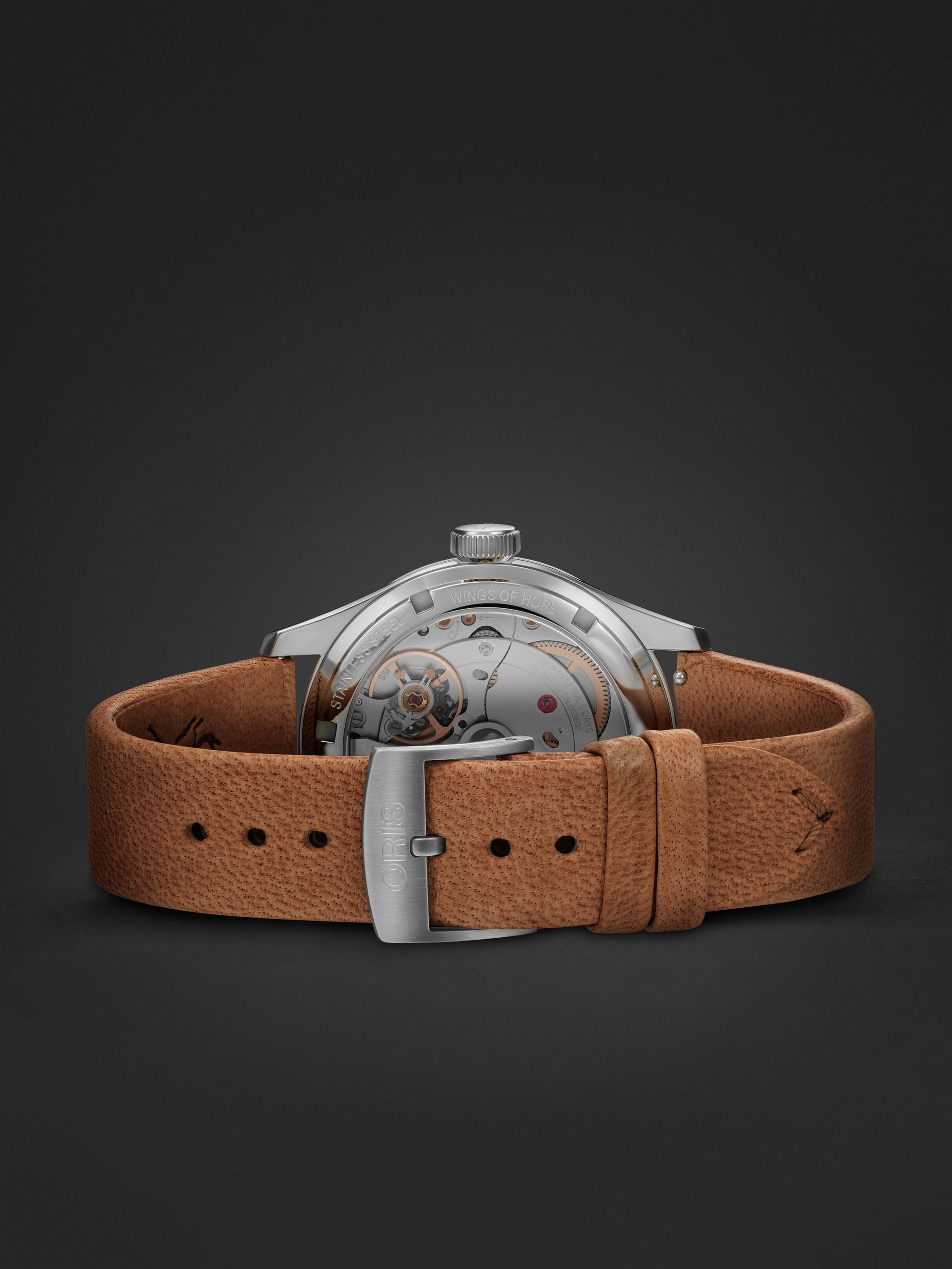 ORIS Wings of Hope Limited Edition Automatic 40mm Stainless Steel and Leather Watch, Ref. No. 01 401 7781 4081-Set