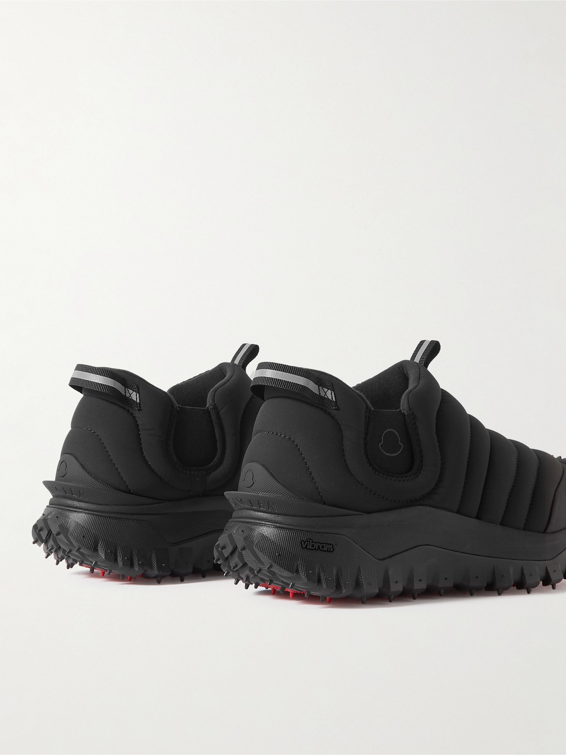 Shop Moncler Trailgrip Après Quilted Shell Slip-on Sneakers In Black