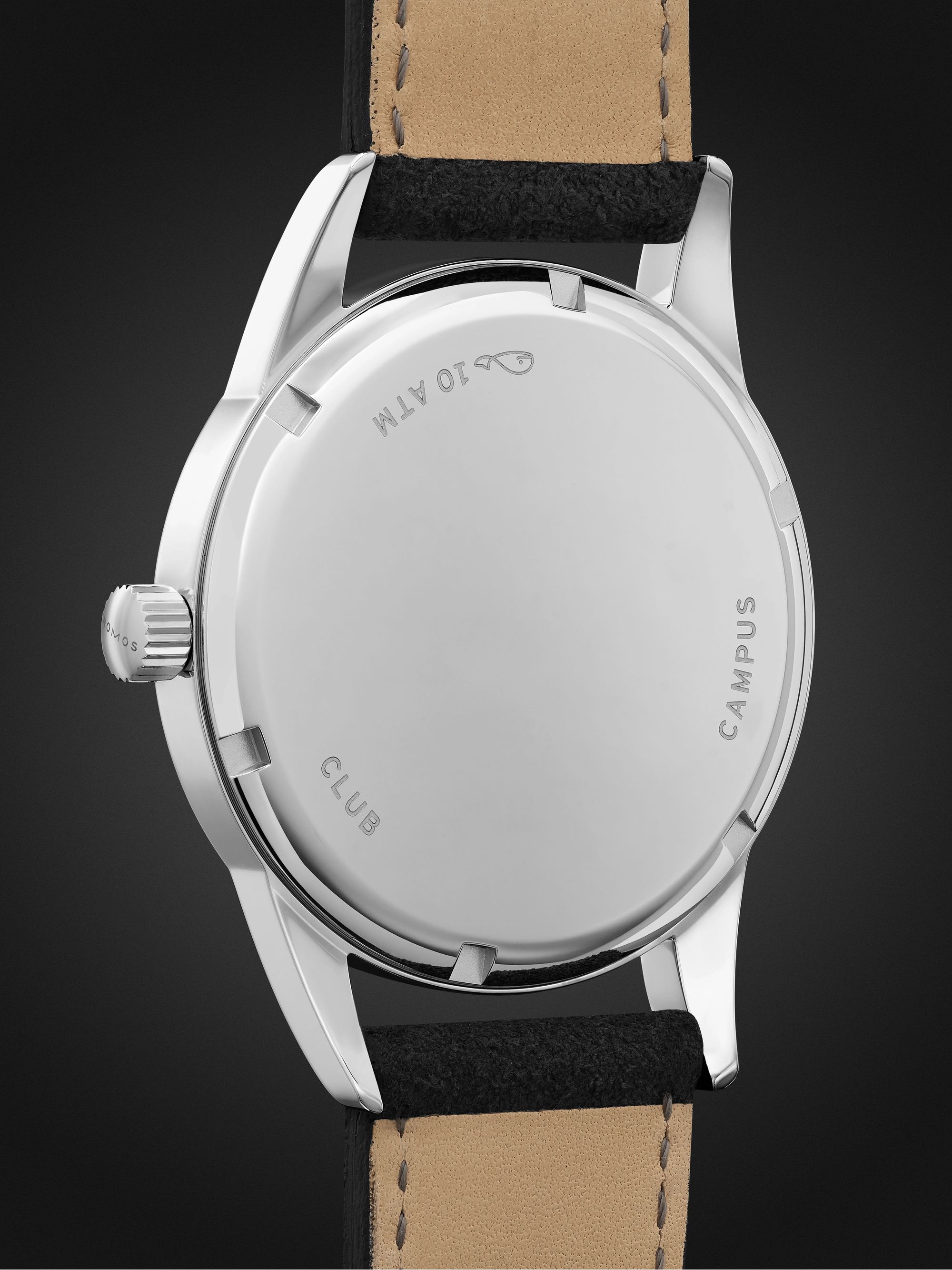 NOMOS GLASHÜTTE Club Campus Hand-Wound 38mm Stainless Steel and Leather Watch, Ref. No. 730