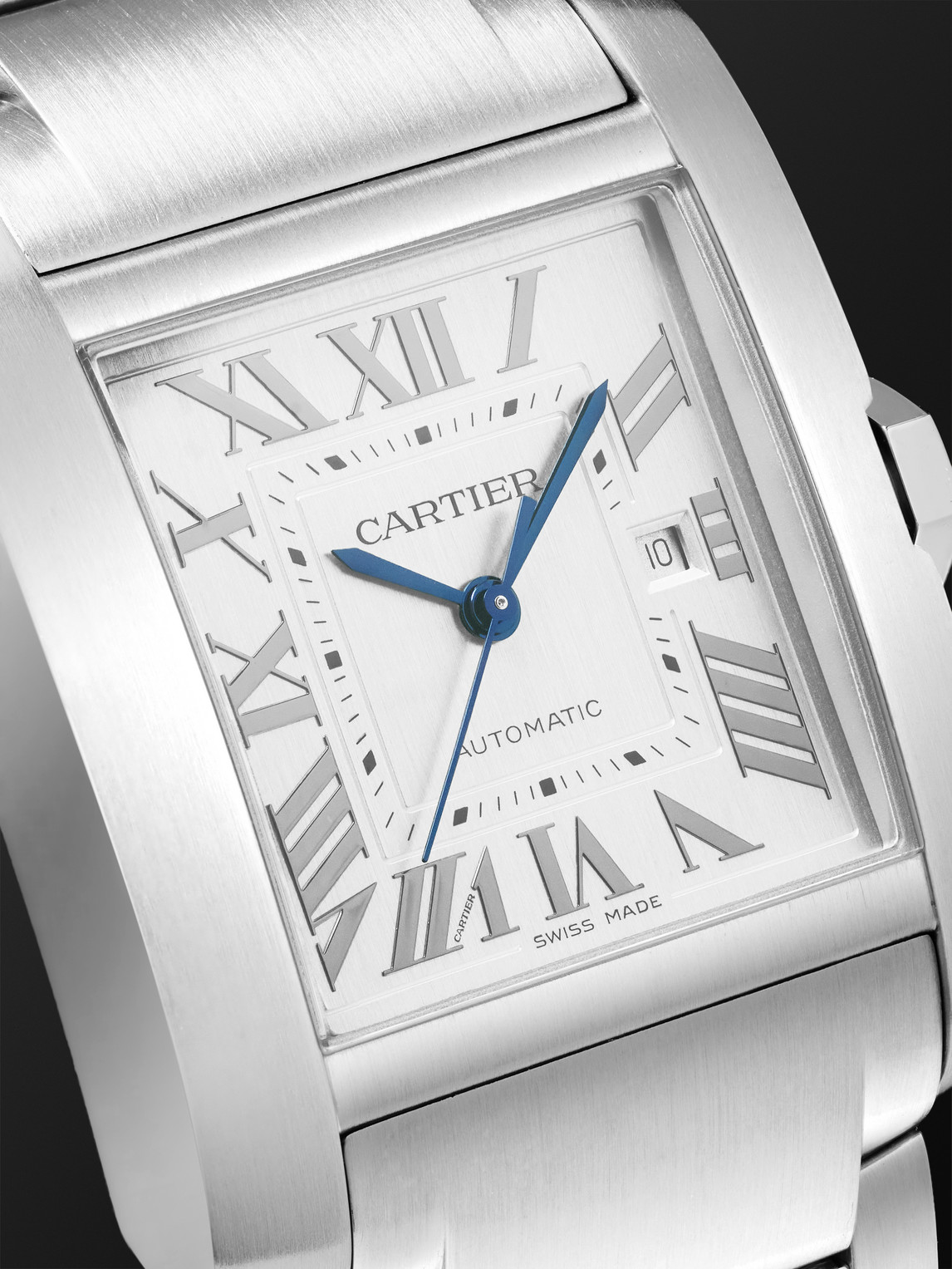 Shop Cartier Tank Française Automatic 36.7mm Stainless Steel Watch, Ref. No. Wsta0067 In Silver