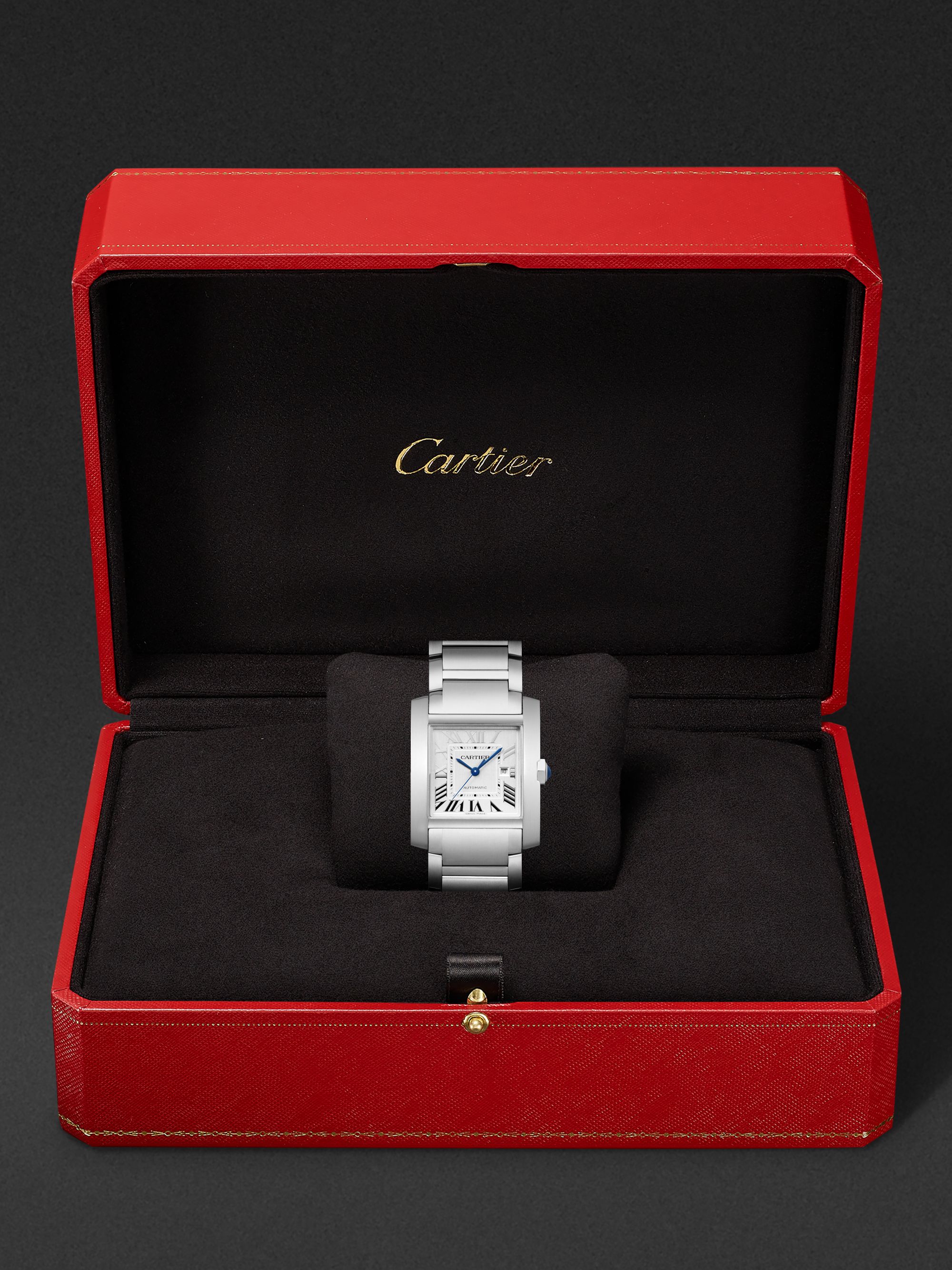 CARTIER Tank Française 36.7mm Stainless Steel Watch, Ref. No. WSTA0067