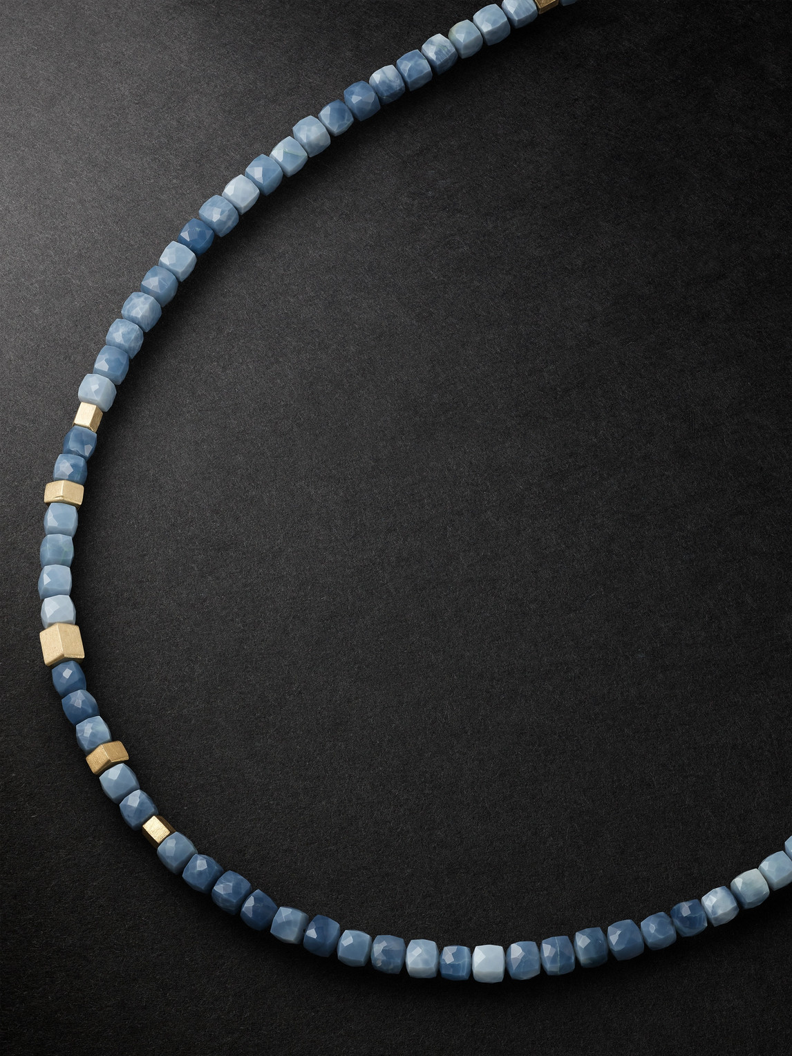 Jacquie Aiche Gold And Opal Beaded Necklace In Blue