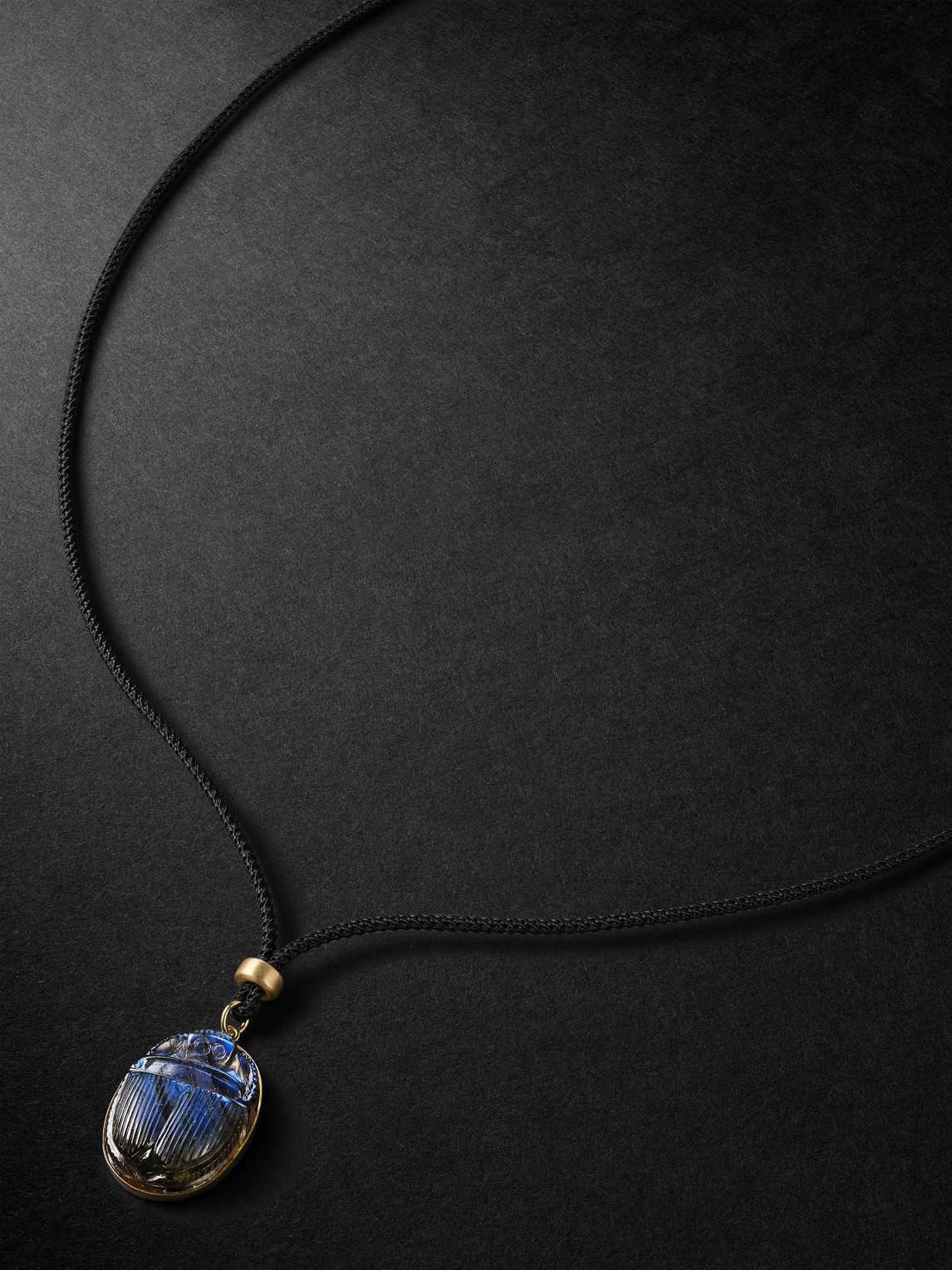 Jacquie Aiche Gold, Labradorite And Cord Necklace In Blue