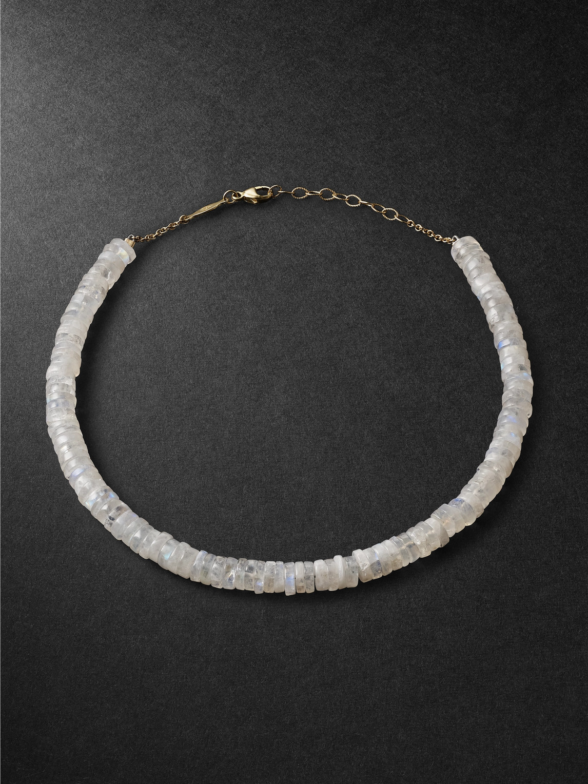 Jacquie Aiche Gold Moonstone Anklet In White