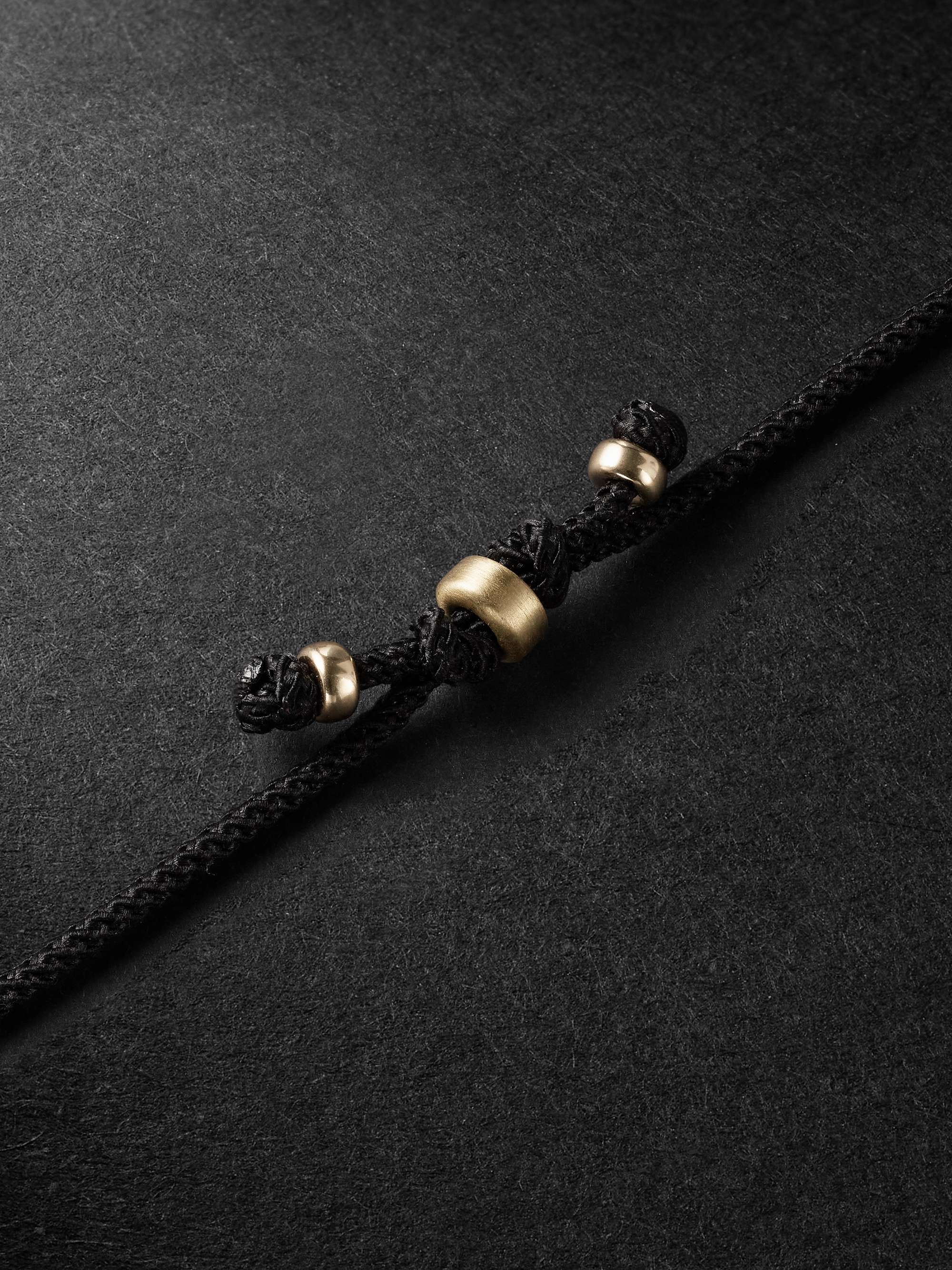 JACQUIE AICHE Gold, Quartz and Cord Necklace