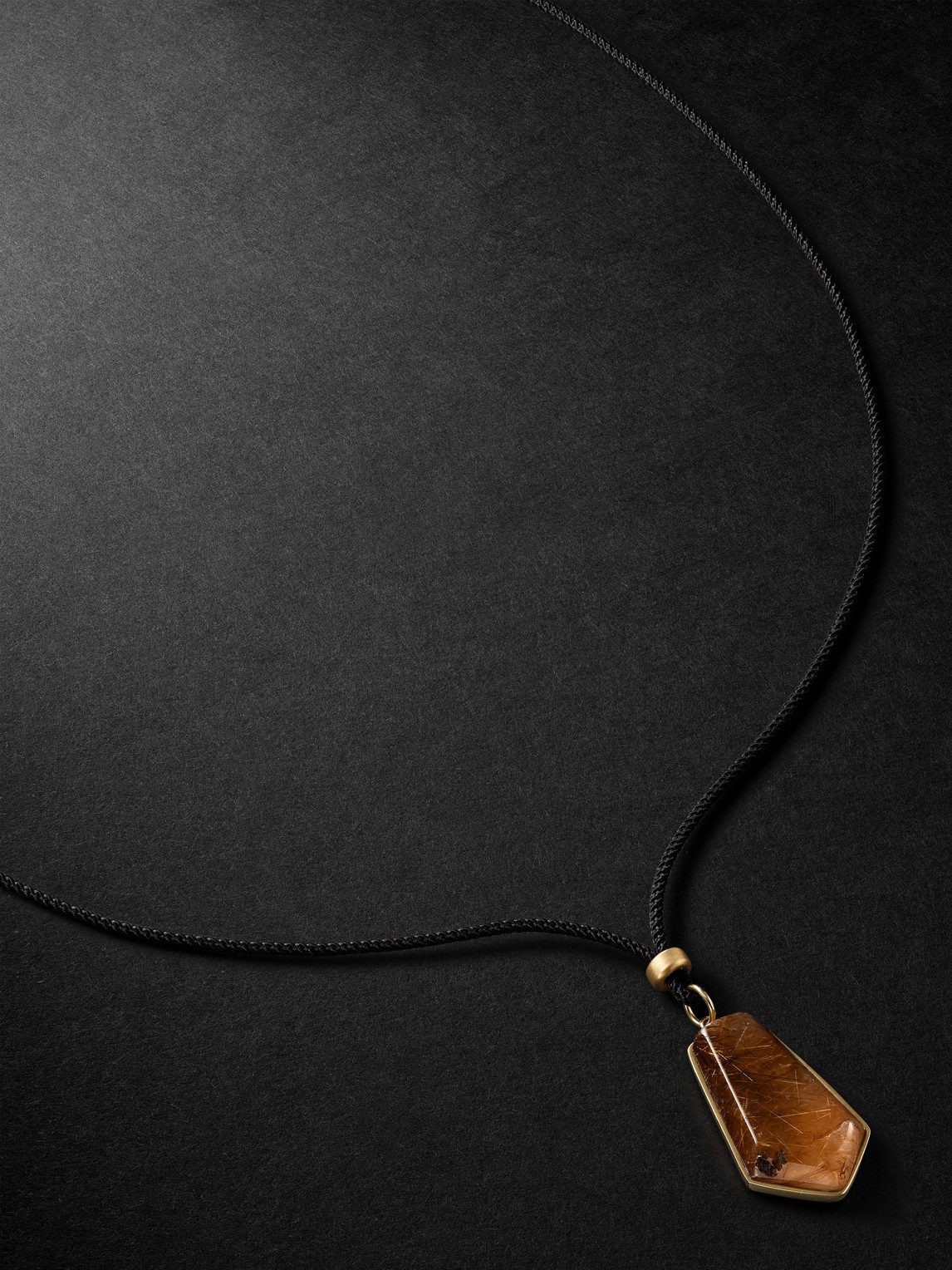 Jacquie Aiche Gold, Quartz And Cord Necklace In Brown