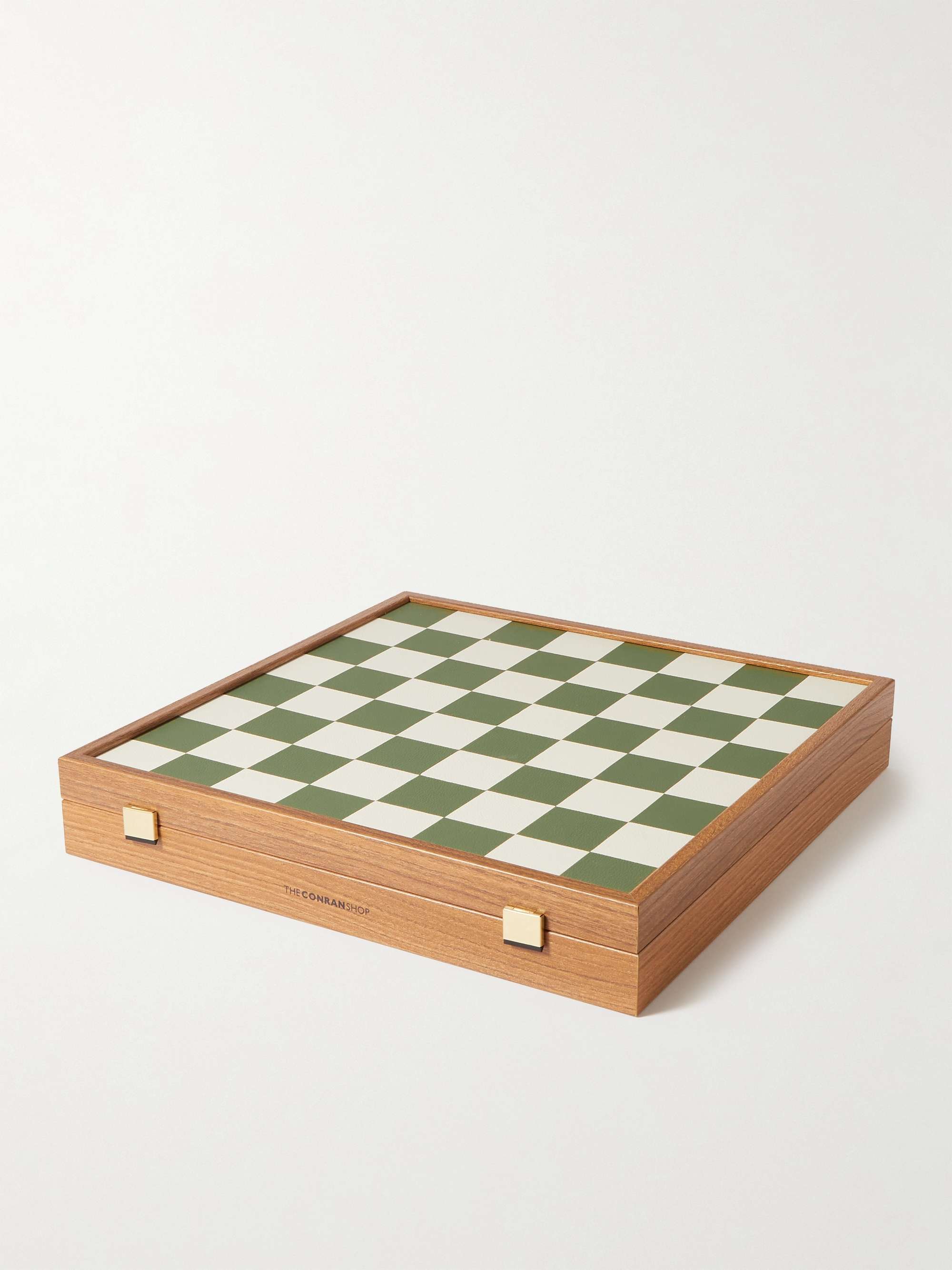 THE CONRAN SHOP Oak, Faux Leather and Felt Chess Set