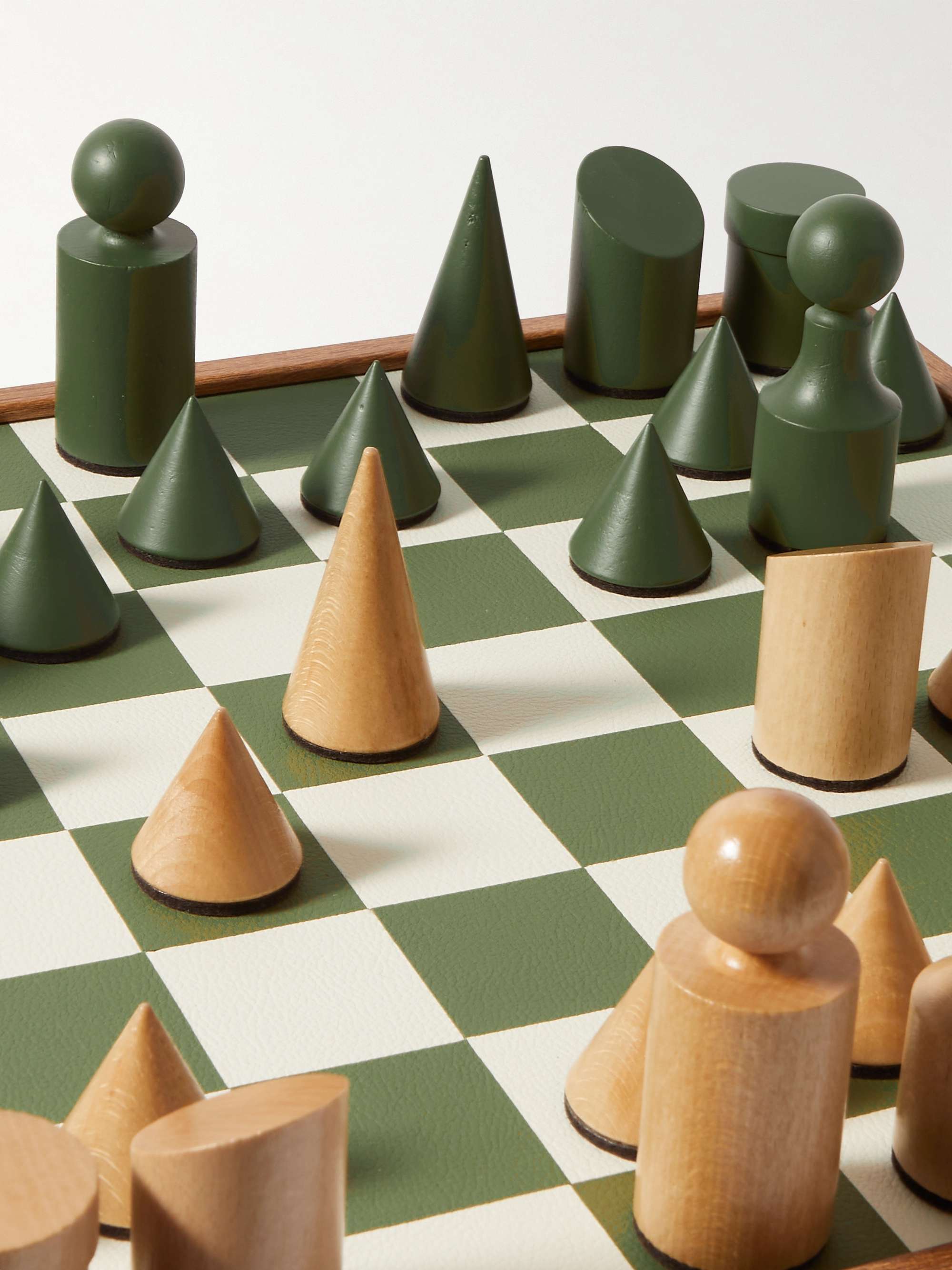 THE CONRAN SHOP Oak, Faux Leather and Felt Chess Set